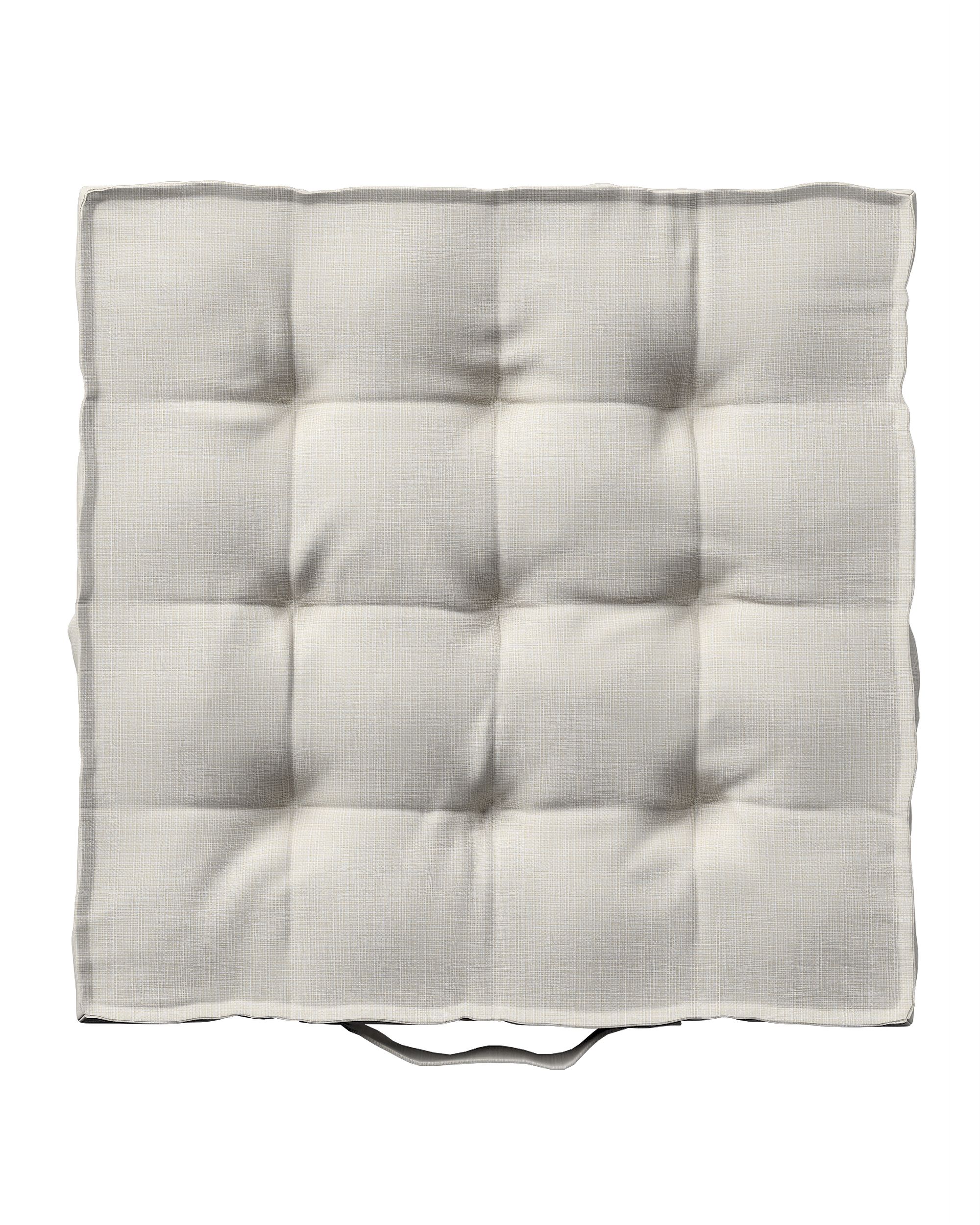 Sitzkissen Jacob mit Handgriff Farbe creme Stoff outdoor, strukturiert