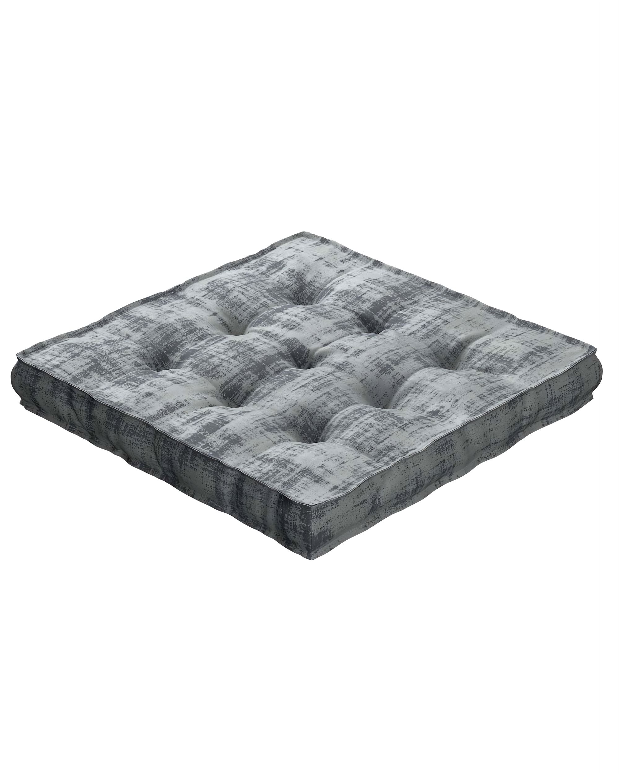 Sitzkissen Jacob mit Handgriff Farbe grau Stoff glänzend, samt