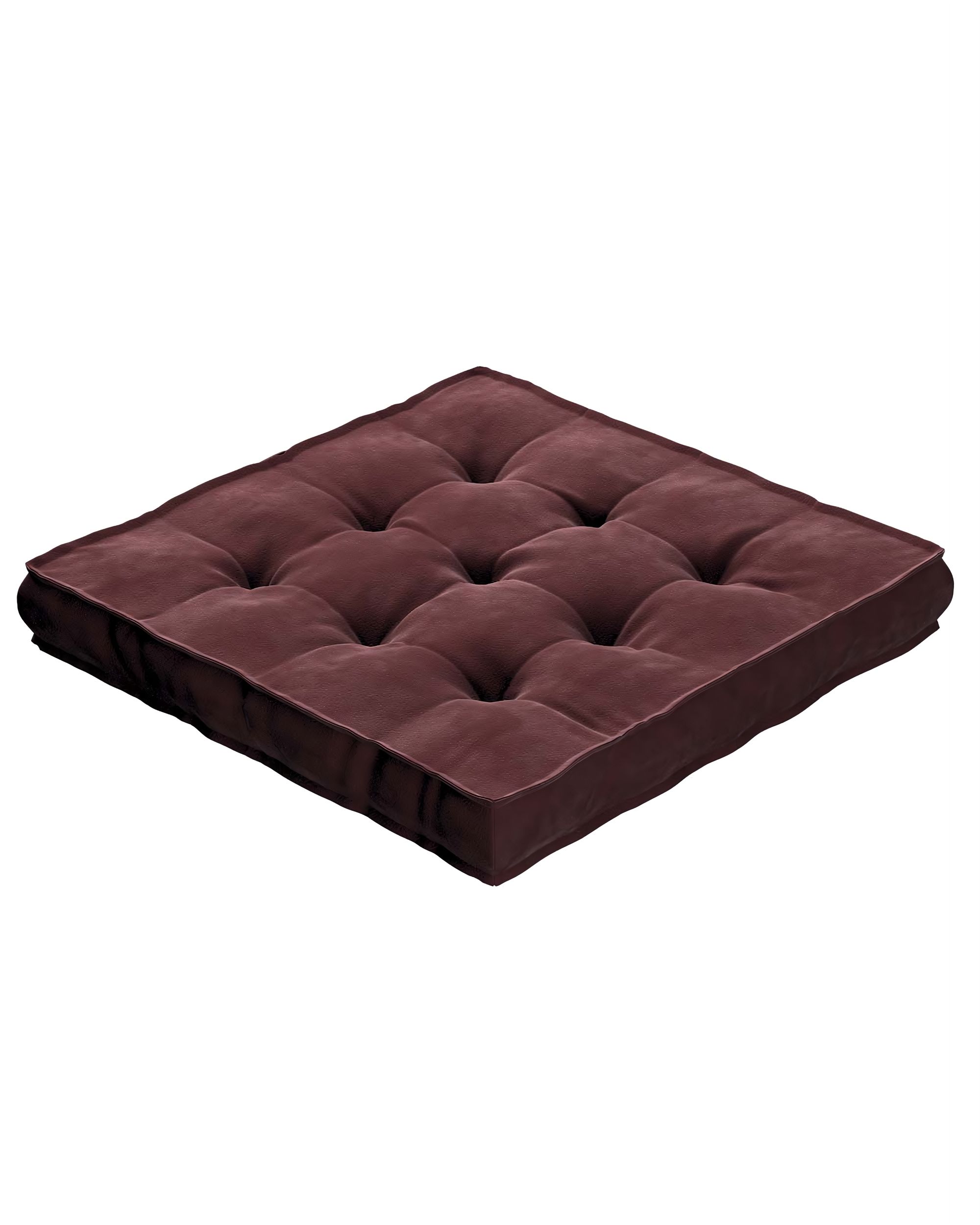 Sitzkissen Jacob mit Handgriff Farbe rot Stoff glänzend, samt