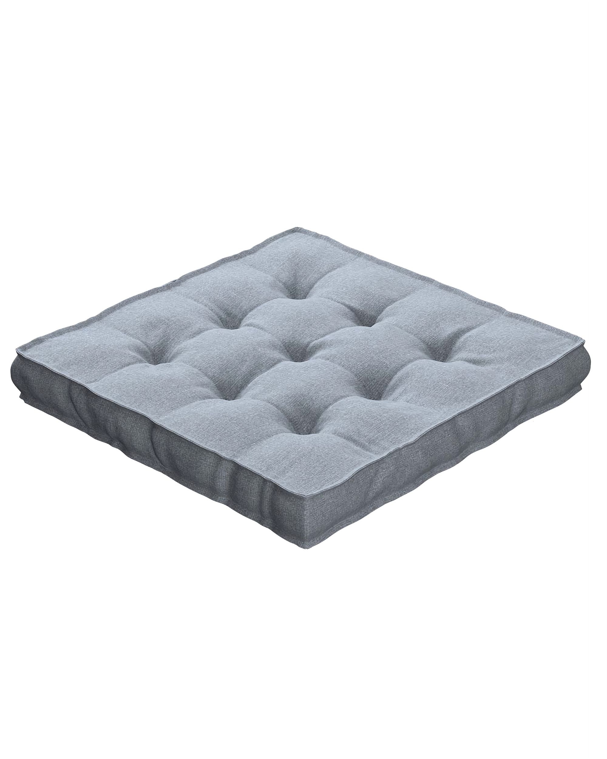 Sitzkissen Jacob mit Handgriff Farbe blau Stoff strukturiert