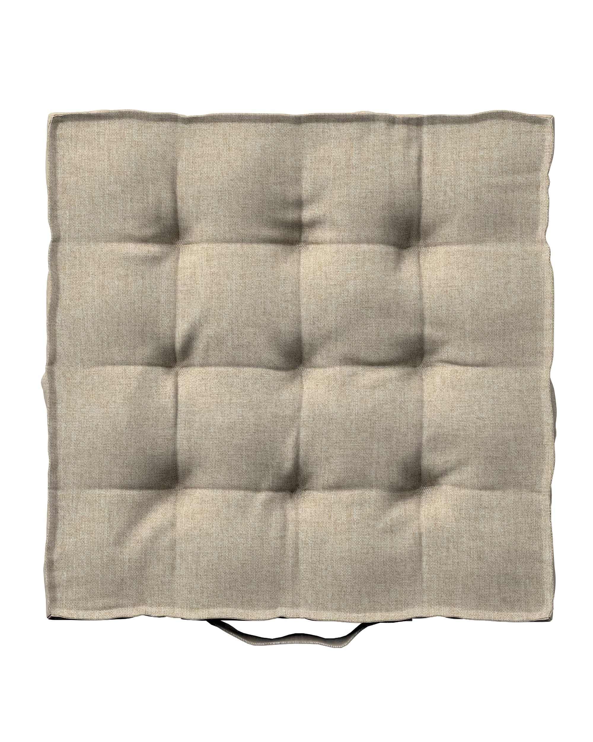 Sitzkissen Jacob mit Handgriff Farbe beige Stoff strukturiert
