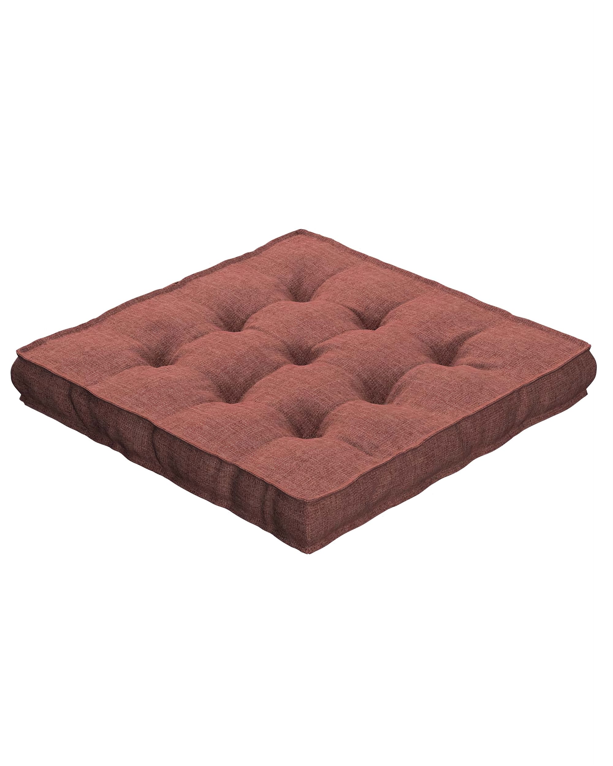 Sitzkissen Jacob mit Handgriff Farbe braun Stoff strukturiert