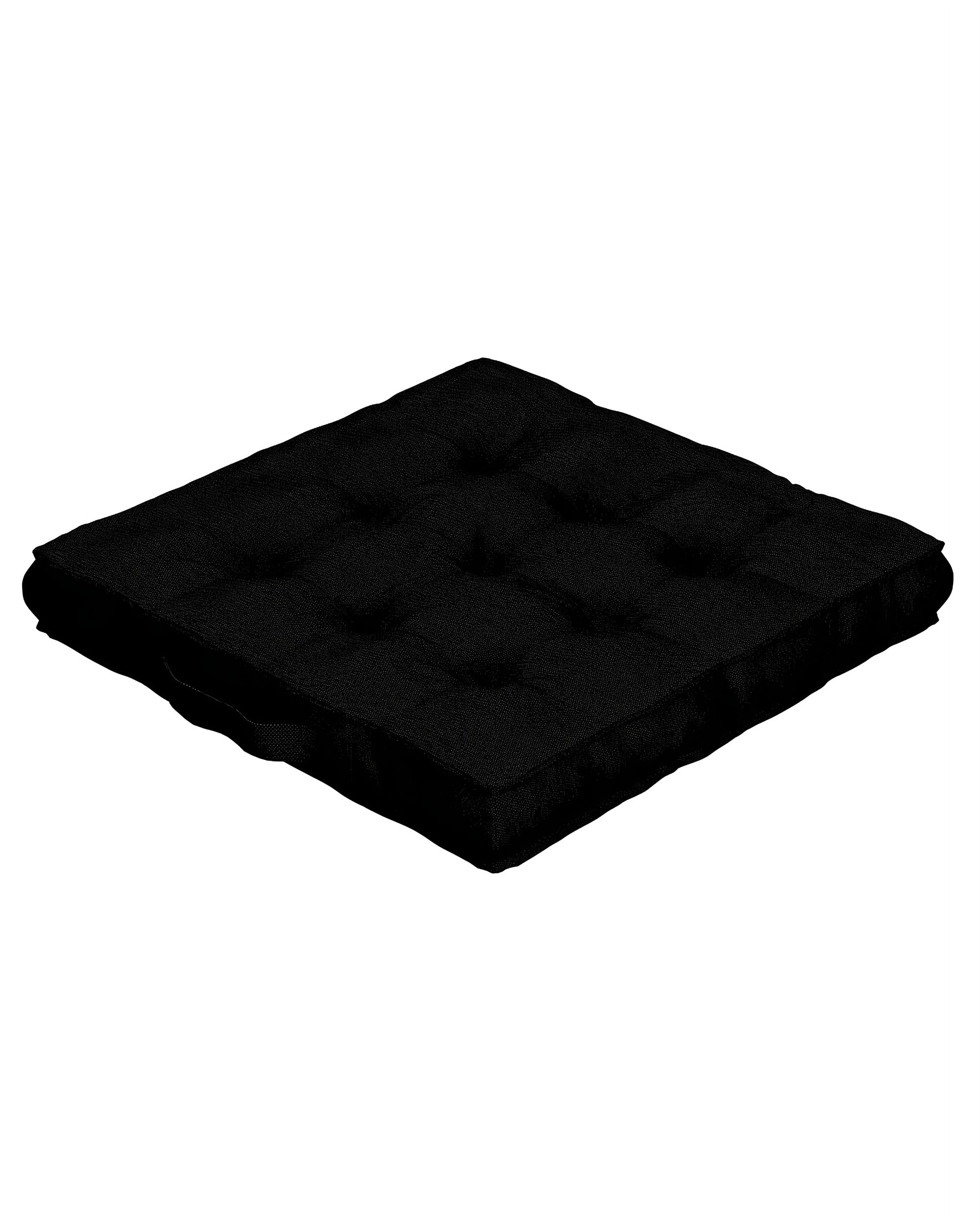 Sitzkissen Jacob mit Handgriff Farbe schwarz Stoff strukturiert