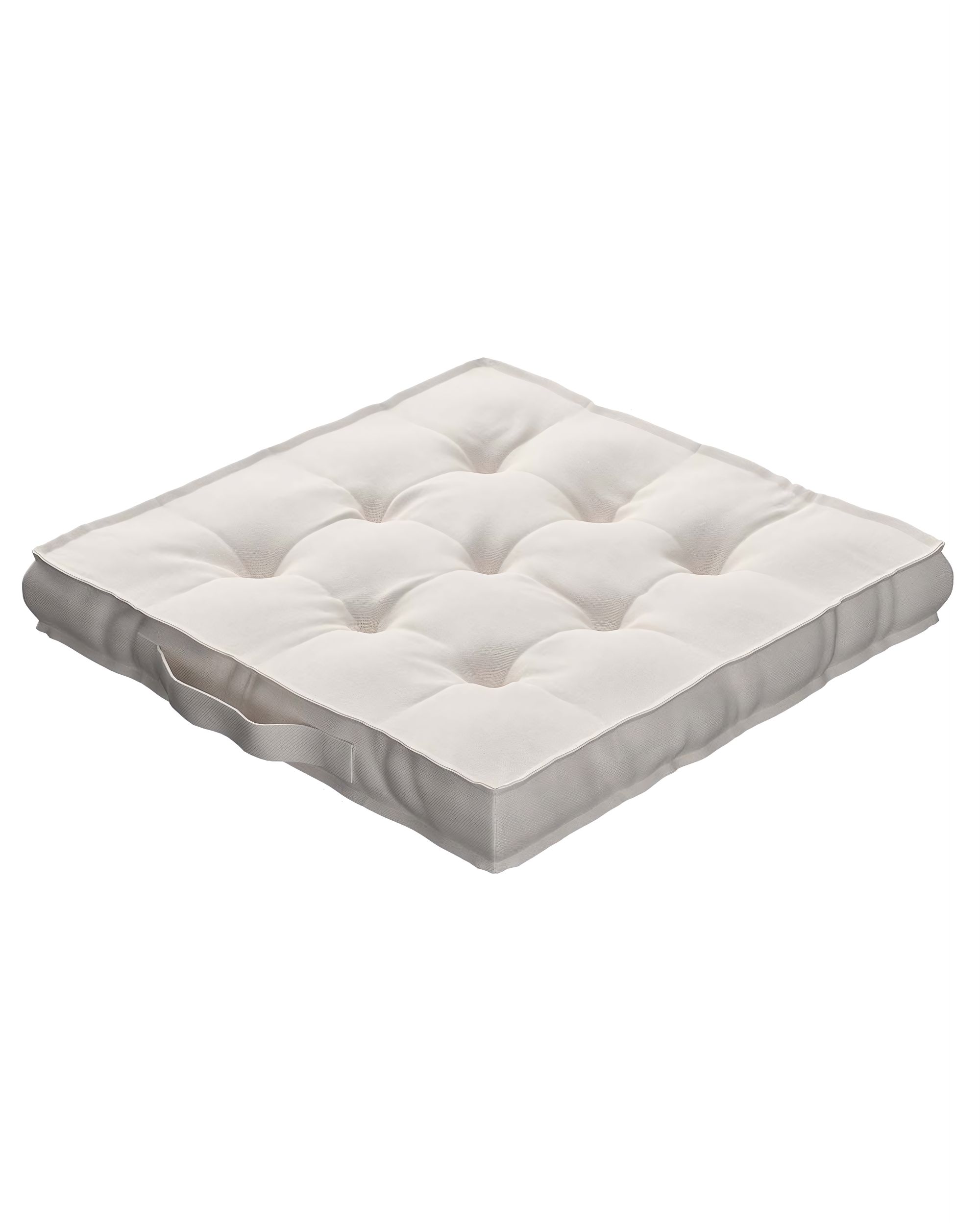 Sitzkissen Jacob mit Handgriff Farbe beige Stoff strukturiert