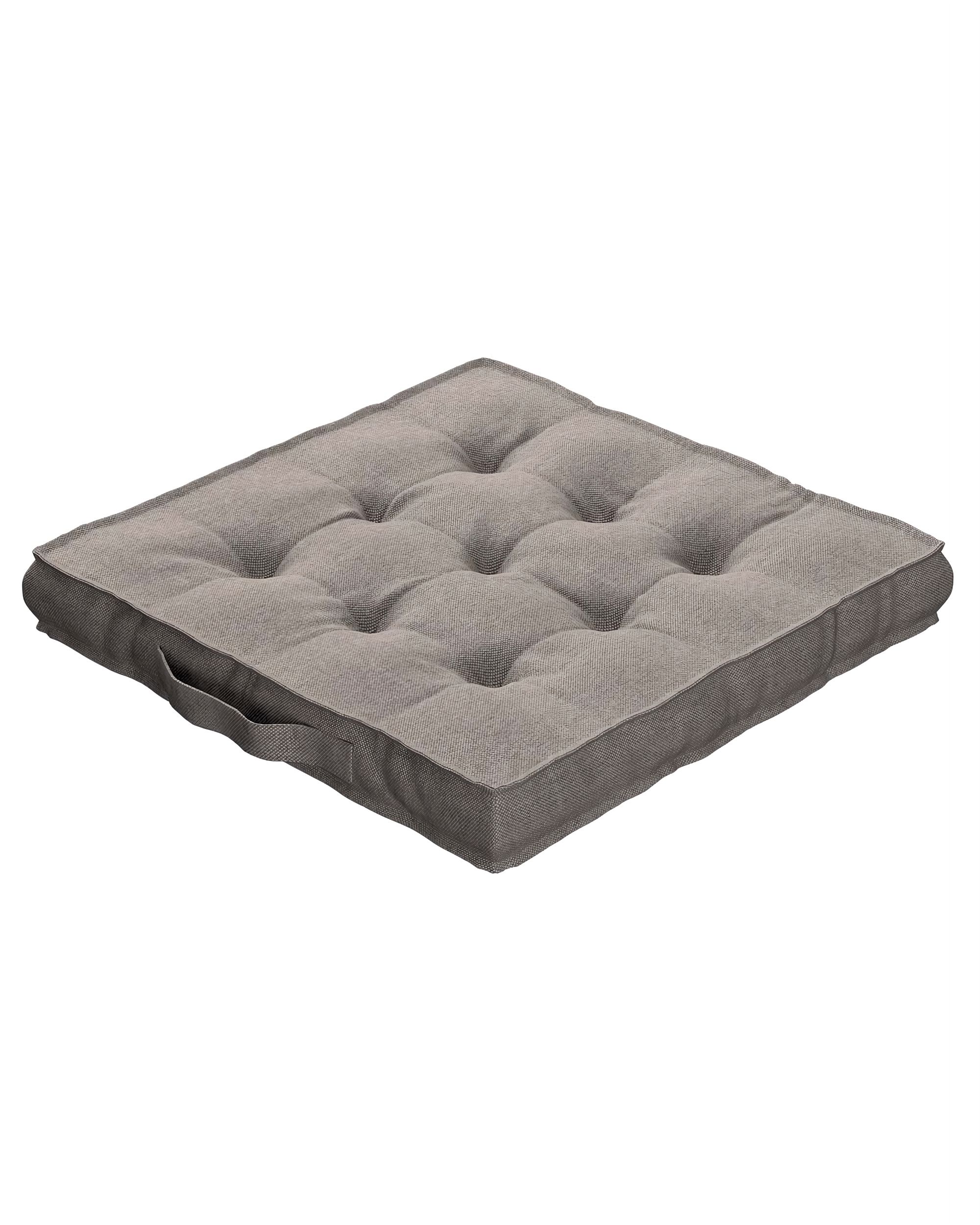Sitzkissen Jacob mit Handgriff Farbe beige Stoff strukturiert