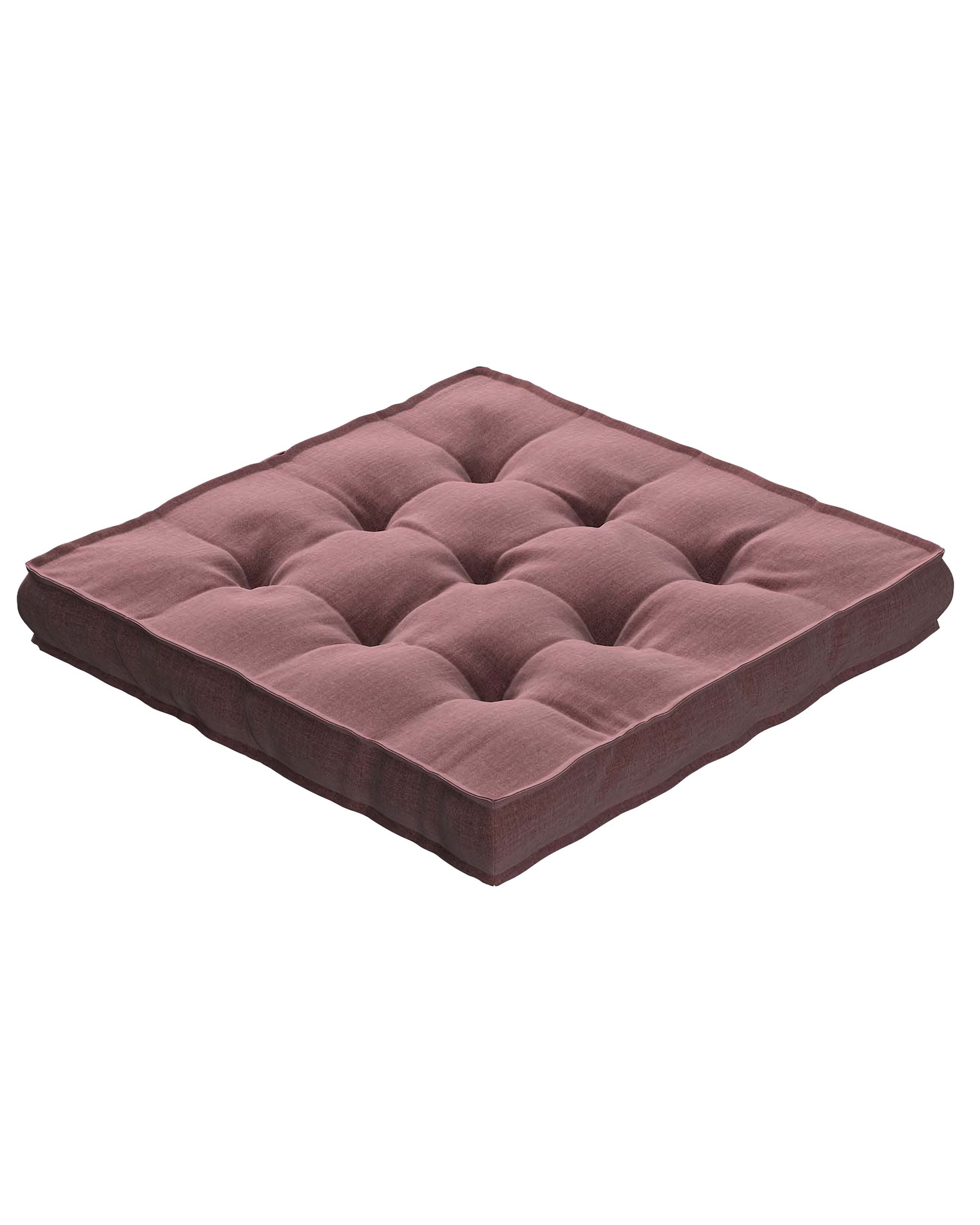 Sitzkissen Jacob mit Handgriff Farbe violett Stoff samt