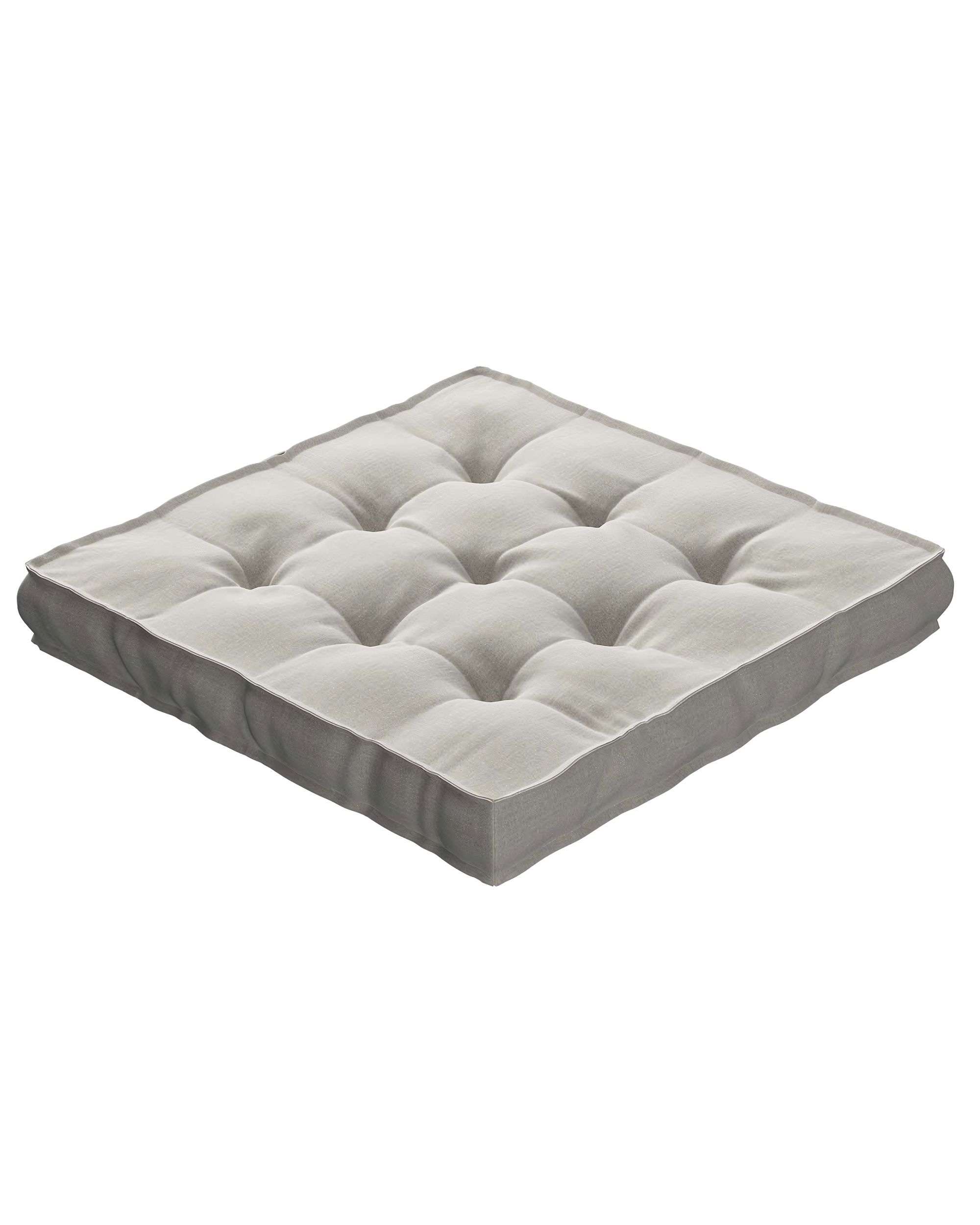 Sitzkissen Jacob mit Handgriff Farbe grau Stoff samt