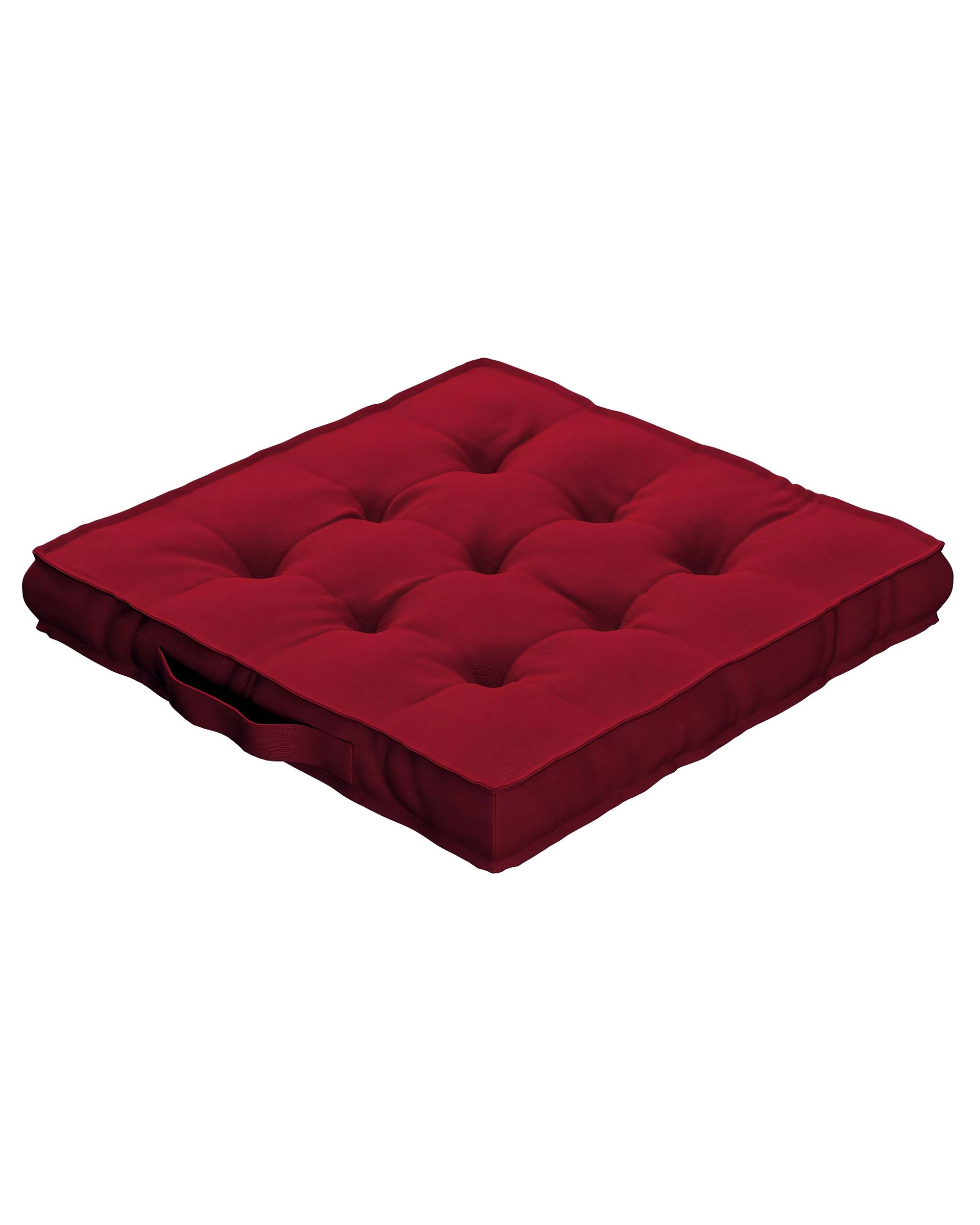 Sitzkissen Jacob mit Handgriff Farbe rot Stoff strukturiert