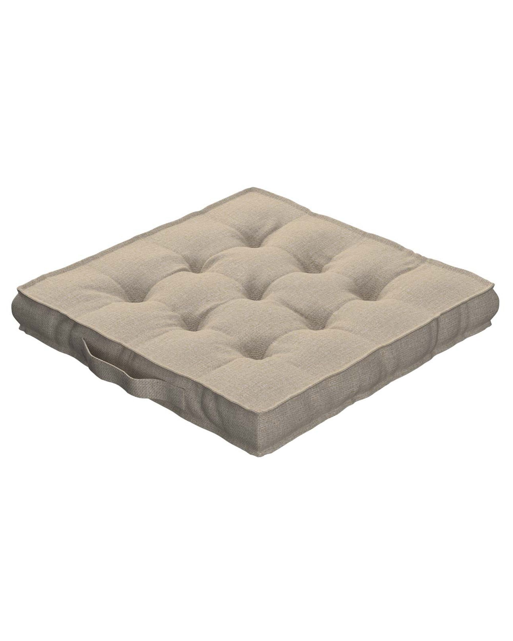 Sitzkissen Jacob mit Handgriff Farbe beige Stoff strukturiert