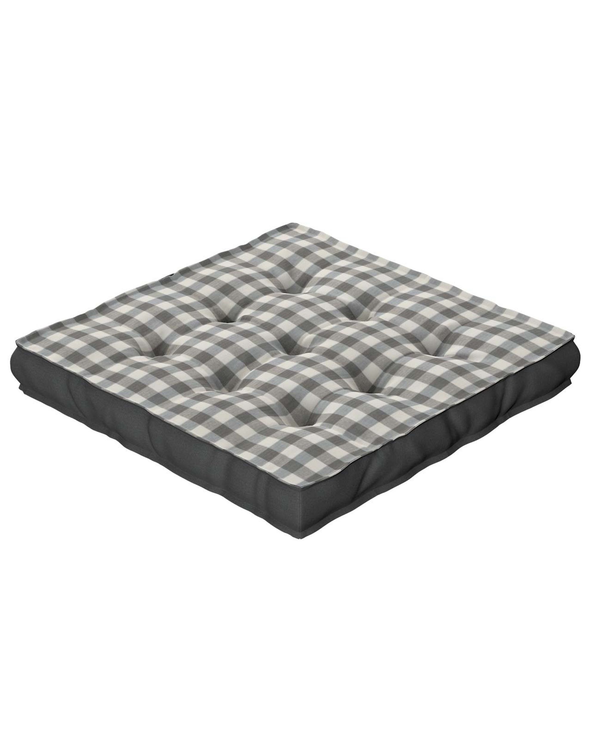 Sitzkissen Jacob mit Handgriff Farbe grau Stoff gemustert