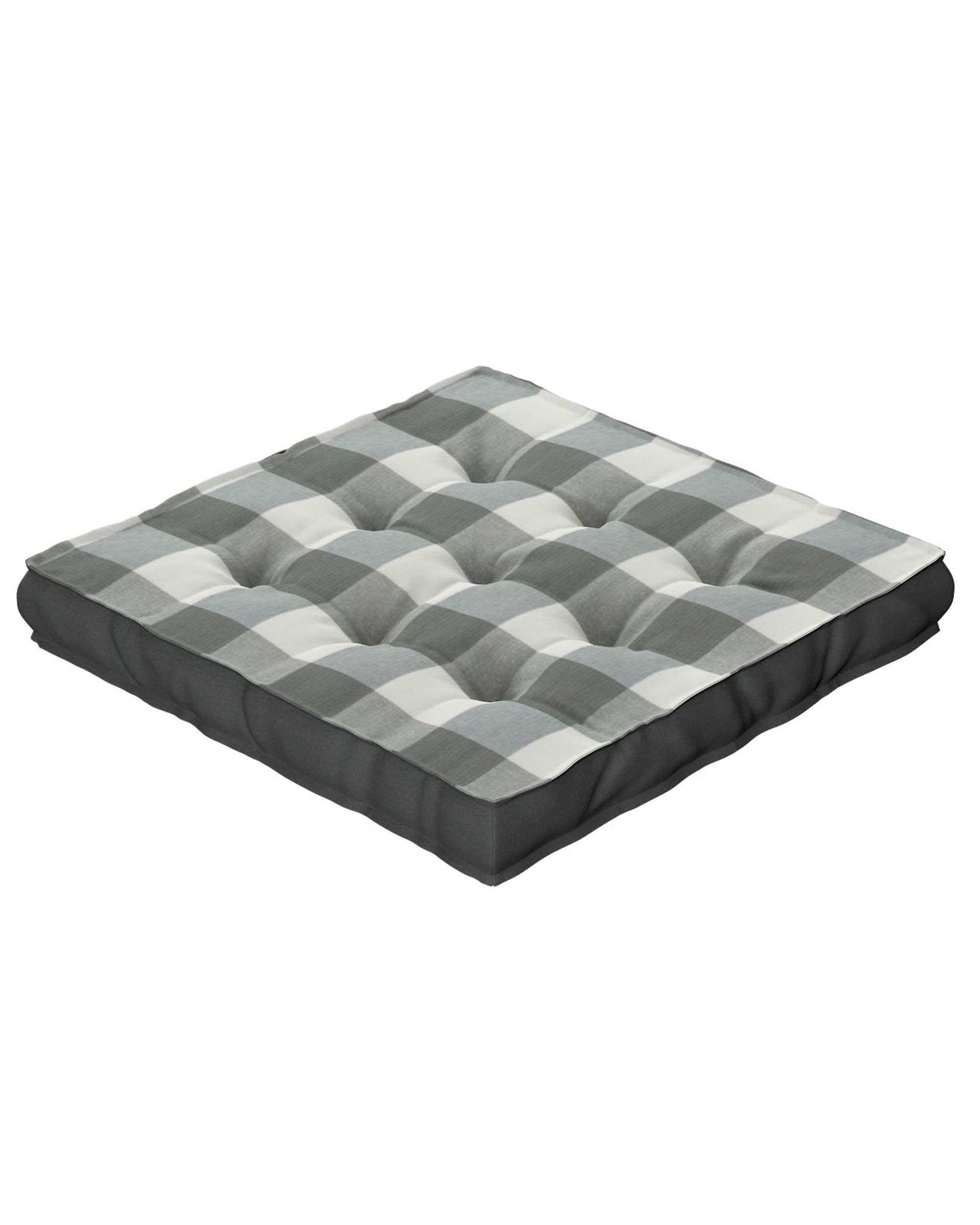 Sitzkissen Jacob mit Handgriff Farbe grau Stoff gemustert