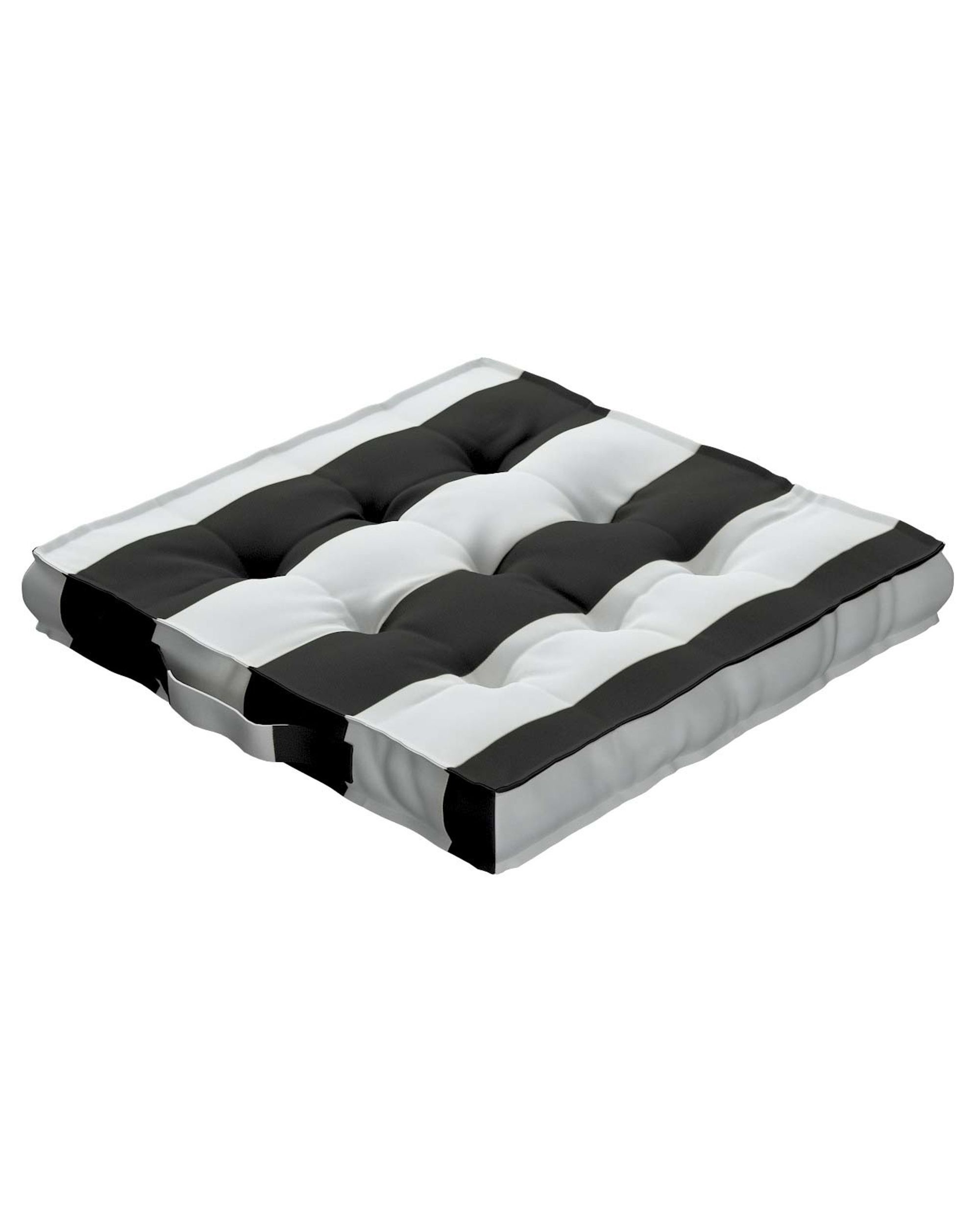 Sitzkissen Jacob mit Handgriff Farbe schwarz Stoff gemustert