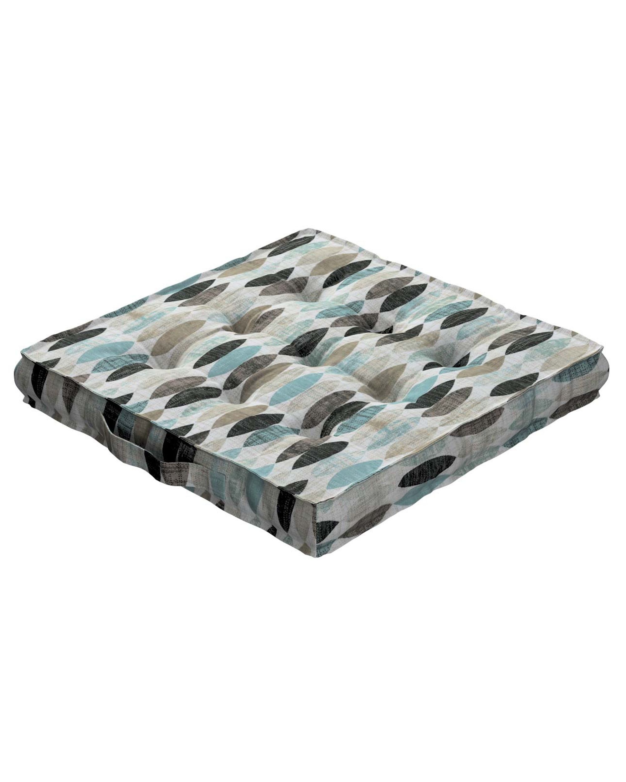 Sitzkissen Jacob mit Handgriff Farbe beige Stoff gemustert