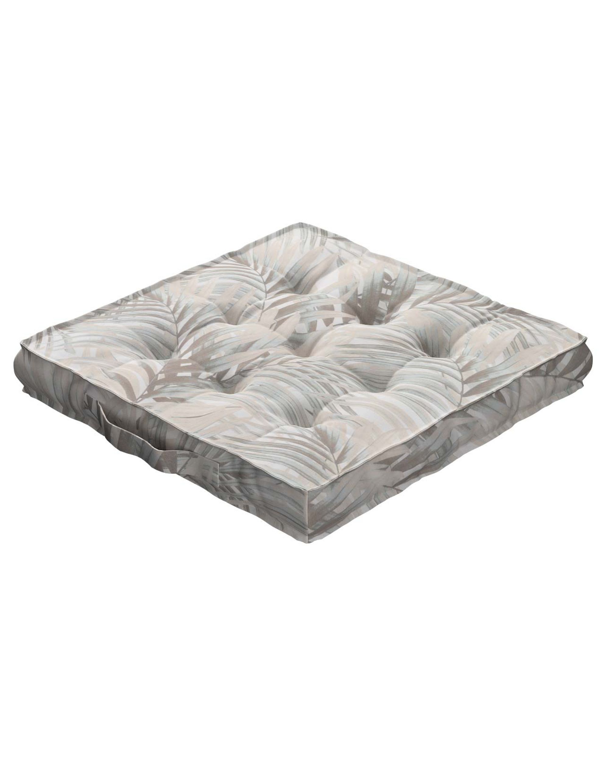 Sitzkissen Jacob mit Handgriff Farbe beige Stoff gemustert