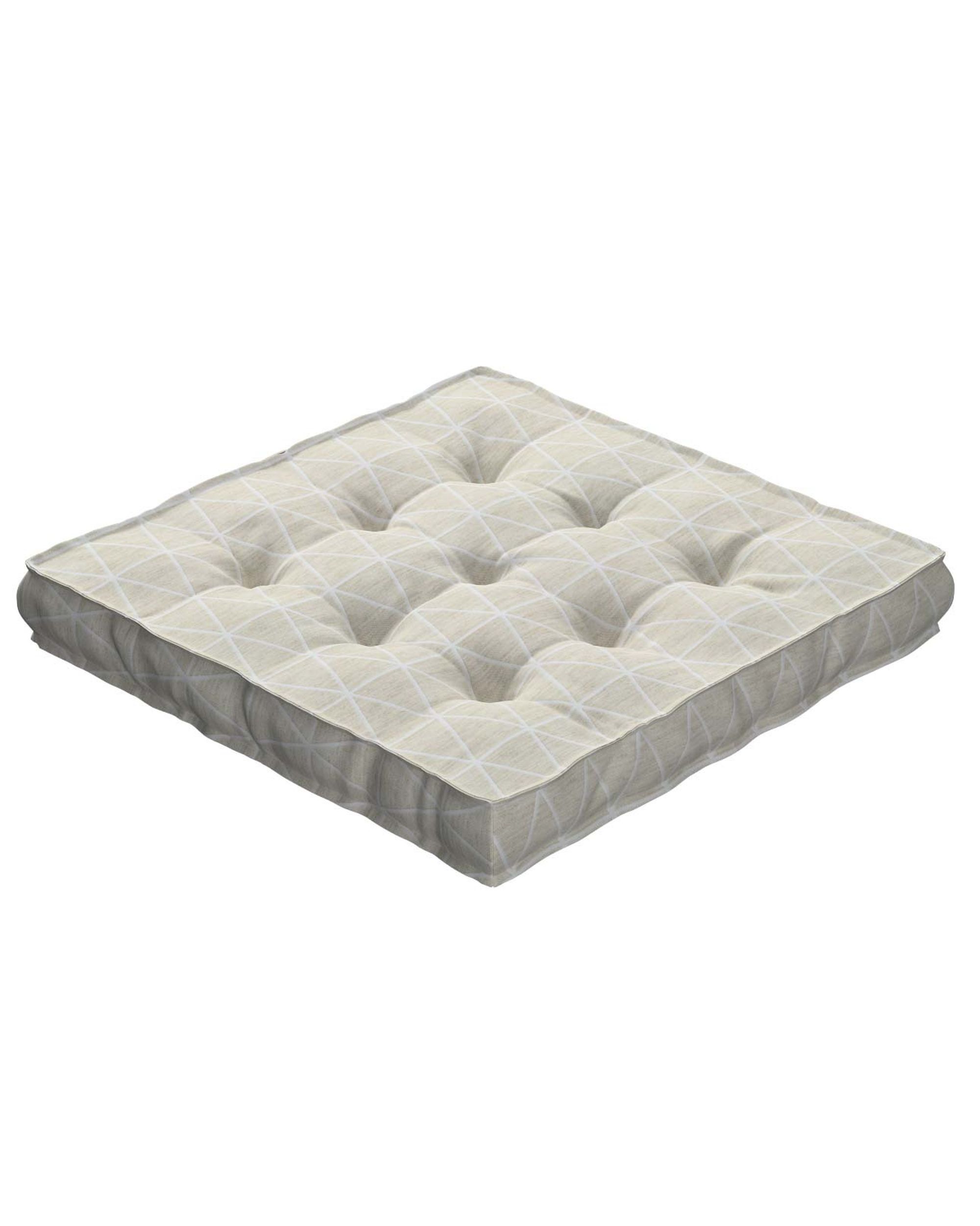 Sitzkissen Jacob mit Handgriff Farbe beige Stoff strukturiert, gemustert