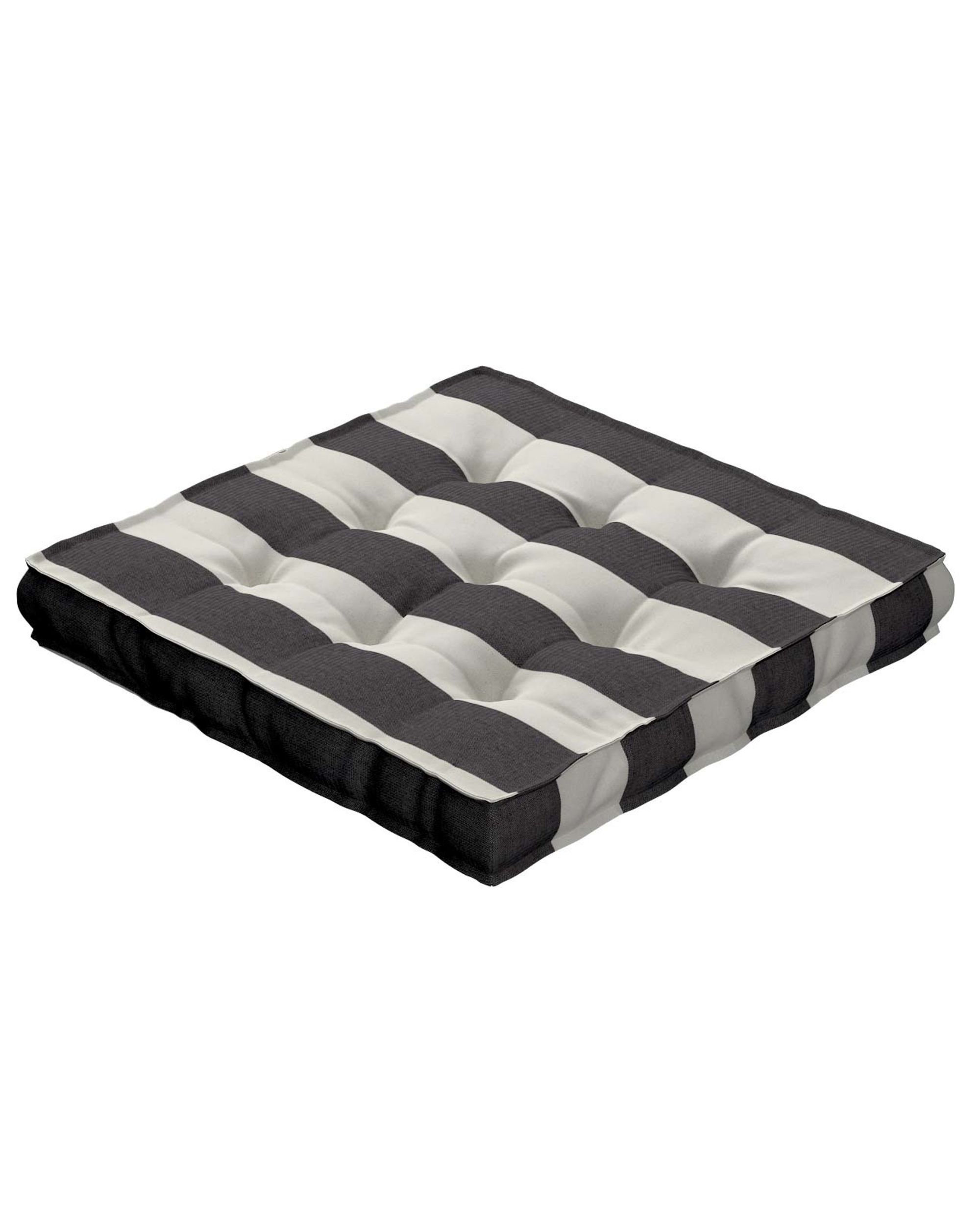 Sitzkissen Jacob mit Handgriff Farbe schwarz Stoff gemustert