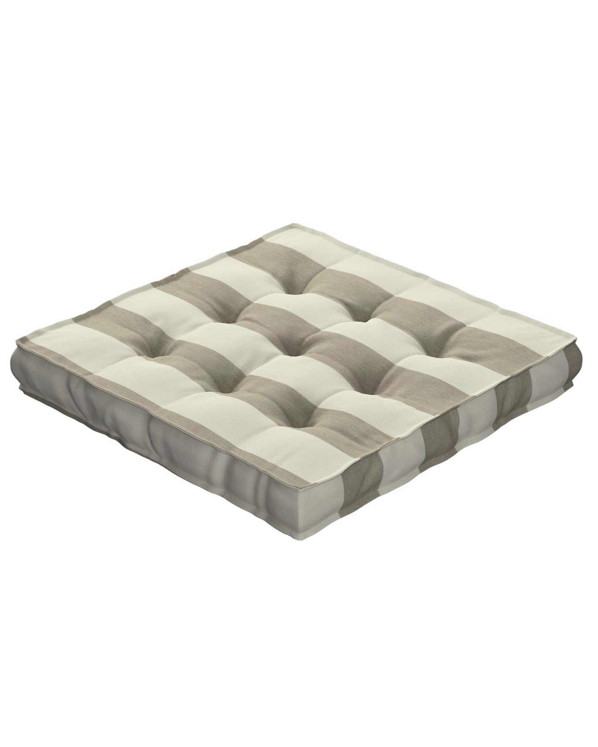 Sitzkissen Jacob mit Handgriff Farbe beige Stoff gemustert