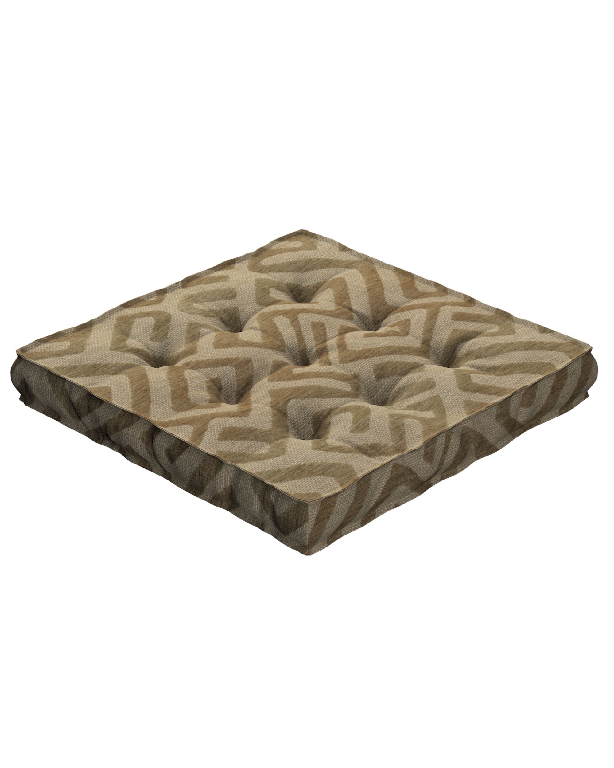 Sitzkissen Jacob mit Handgriff Farbe beige Stoff strukturiert, gemustert