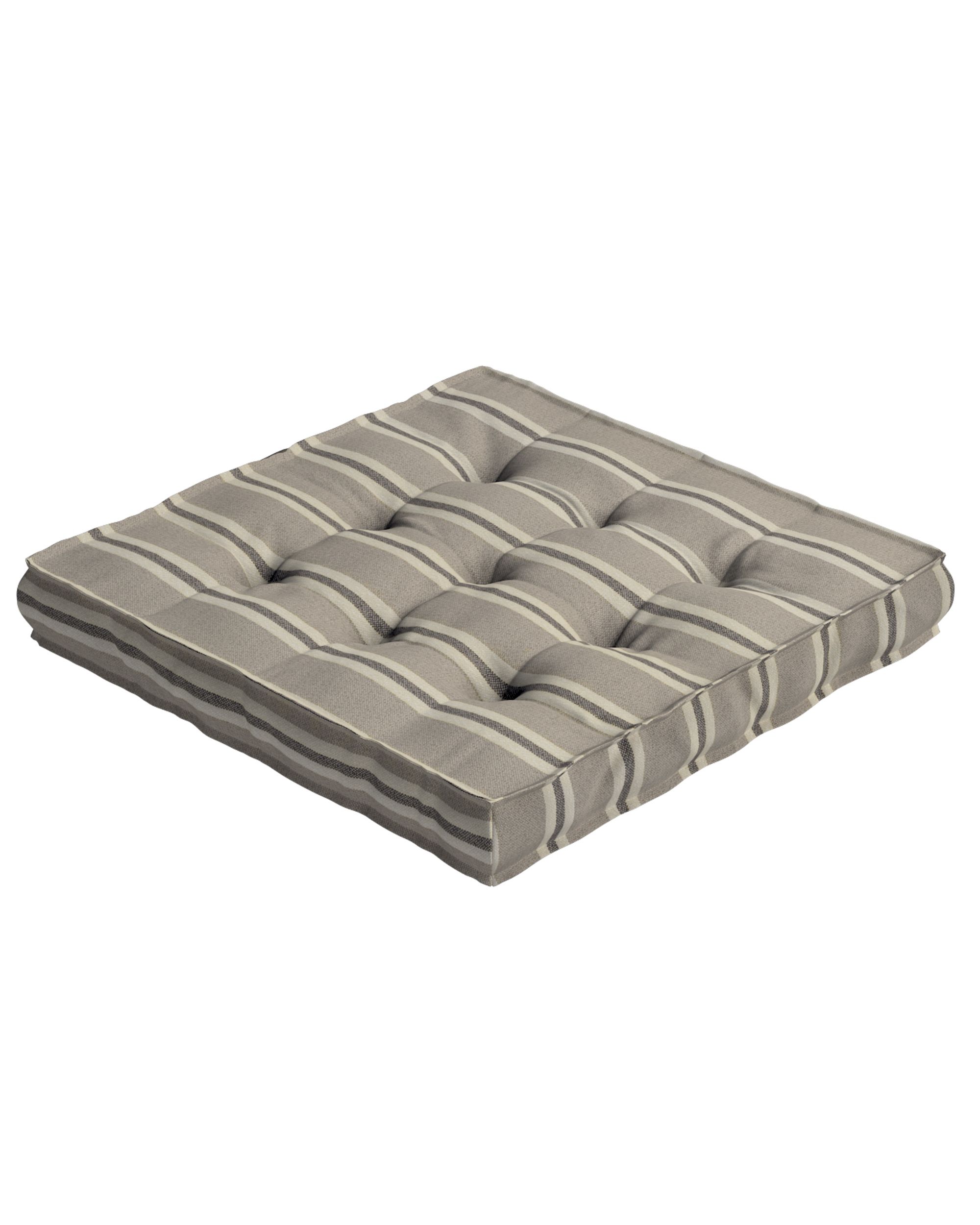 Sitzkissen Jacob mit Handgriff Farbe beige Stoff strukturiert, gemustert
