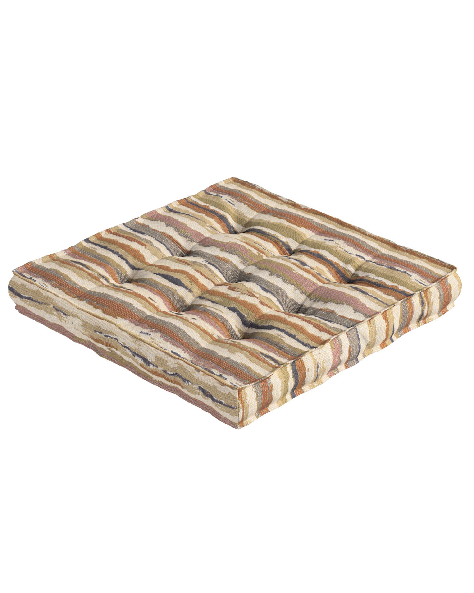 Sitzkissen Jacob mit Handgriff Farbe beige Stoff strukturiert, gemustert