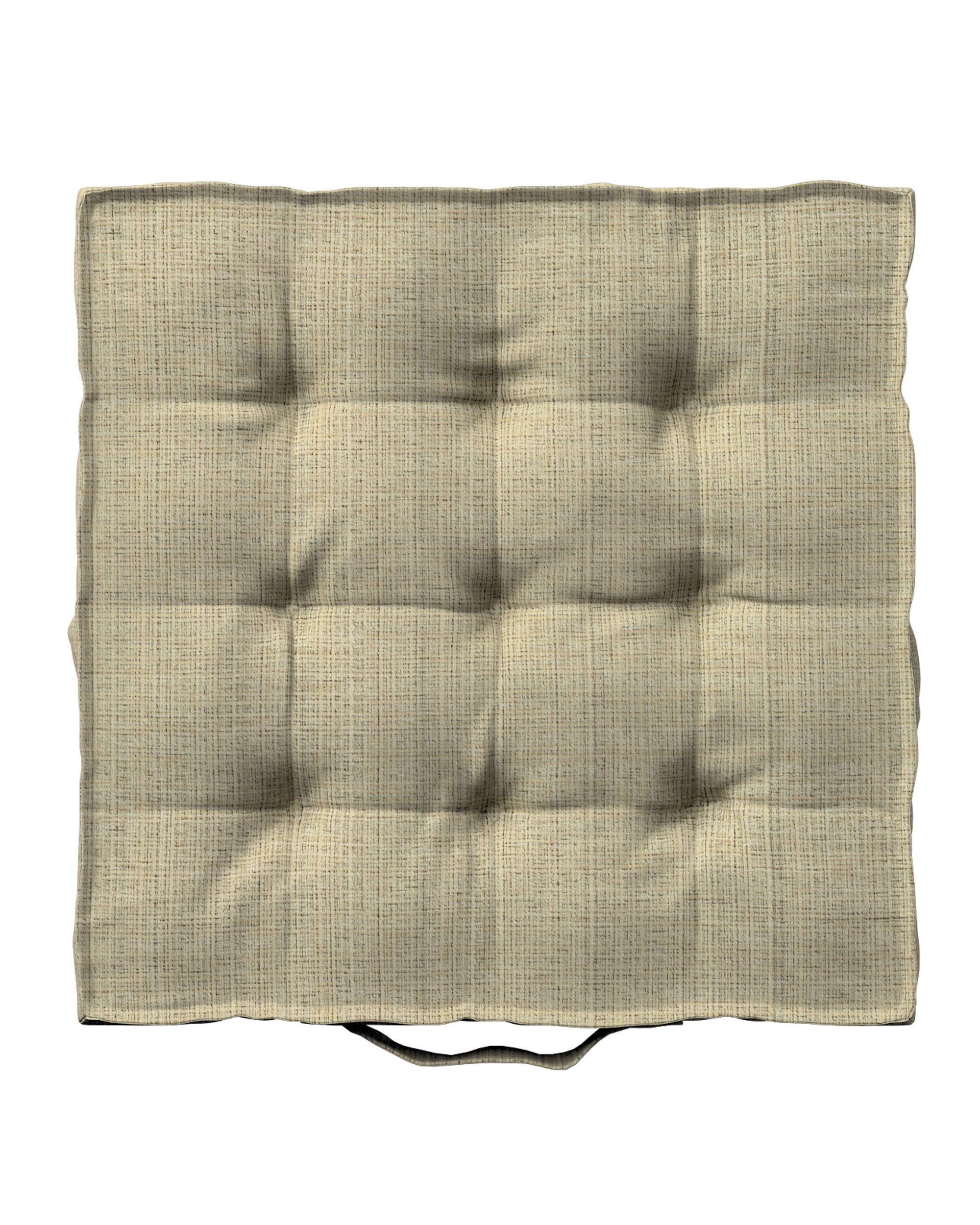 Sitzkissen Jacob mit Handgriff Farbe beige Stoff strukturiert