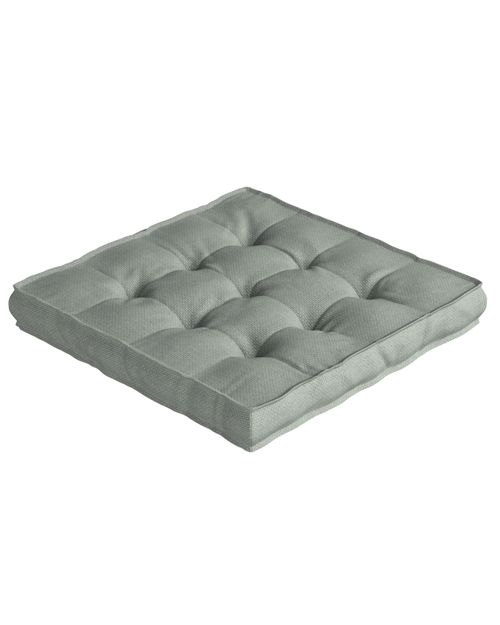 Sitzkissen Jacob mit Handgriff Farbe blau Stoff strukturiert