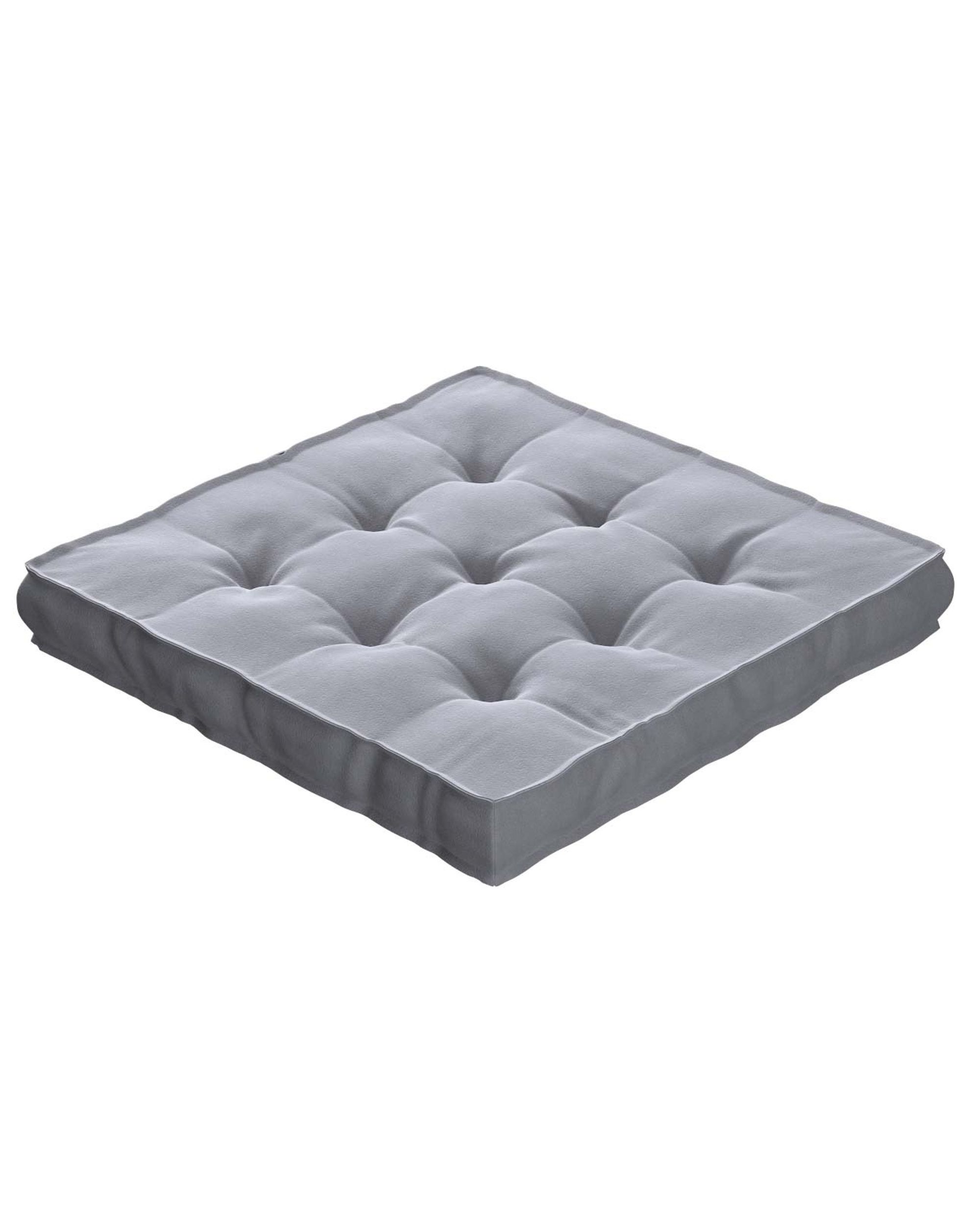 Sitzkissen Jacob mit Handgriff Farbe grau Stoff glänzend, samt