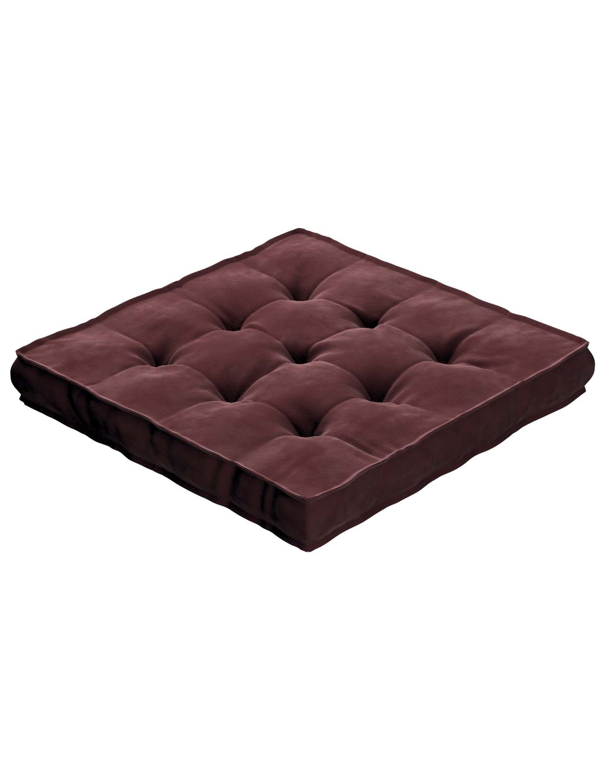Sitzkissen Jacob mit Handgriff Farbe rot Stoff glänzend, samt