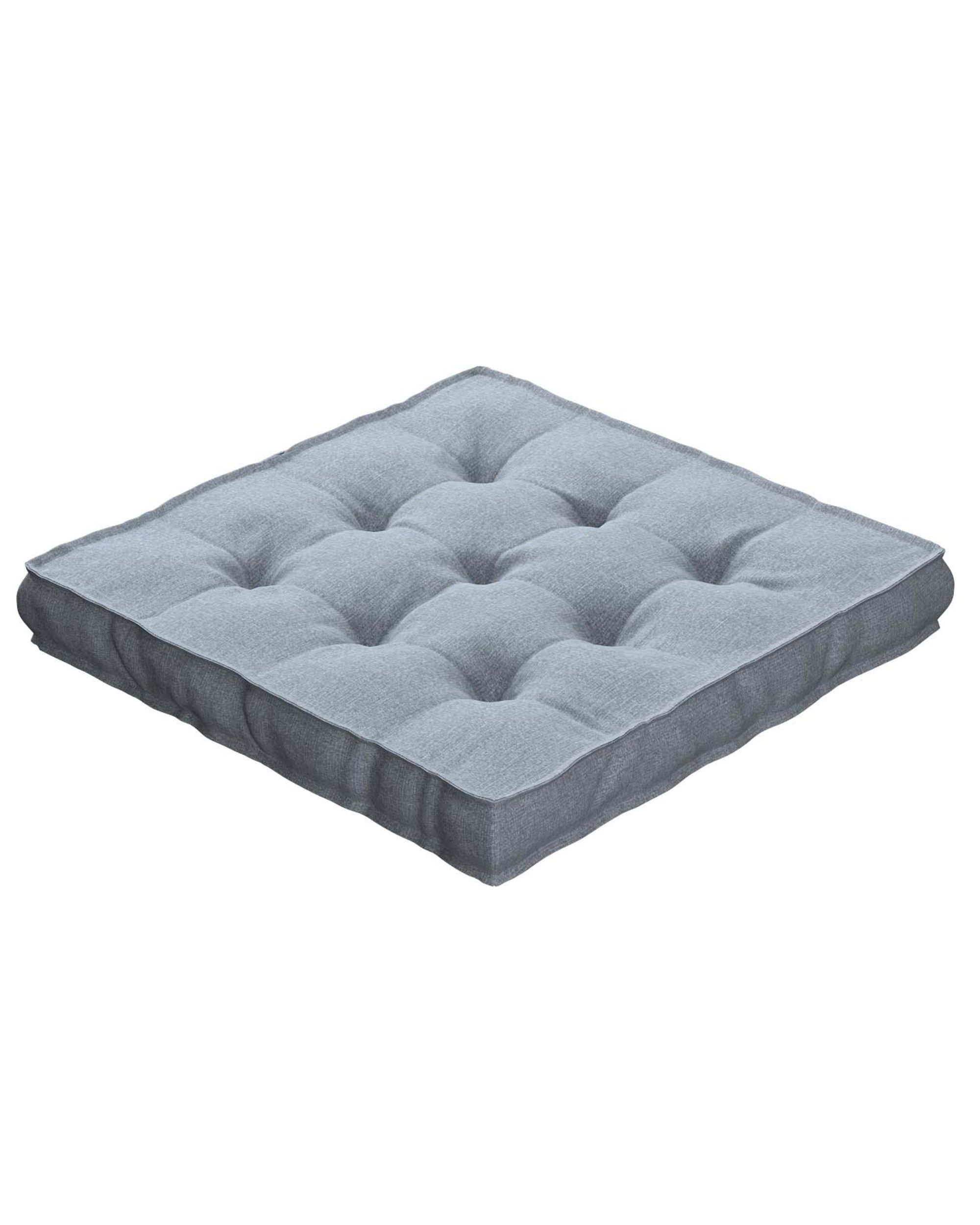 Sitzkissen Jacob mit Handgriff Farbe blau Stoff strukturiert