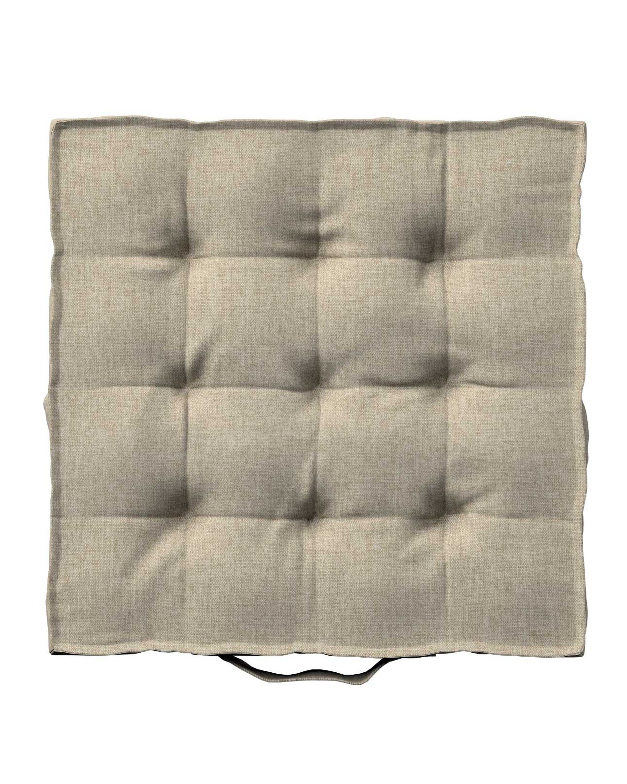 Sitzkissen Jacob mit Handgriff Farbe beige Stoff strukturiert