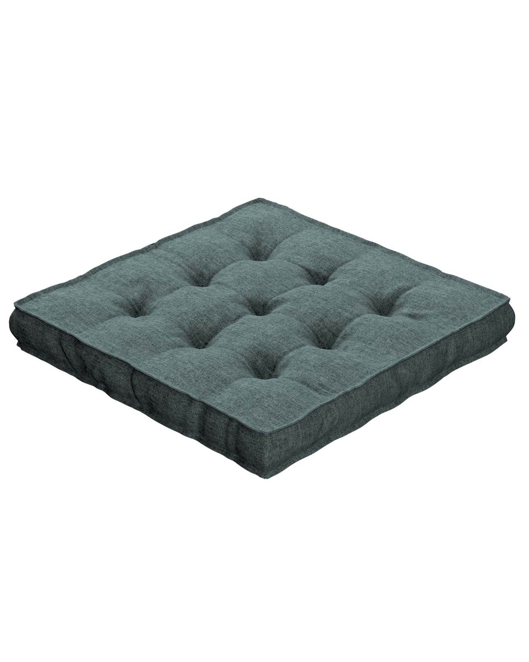 Sitzkissen Jacob mit Handgriff Farbe blau Stoff strukturiert