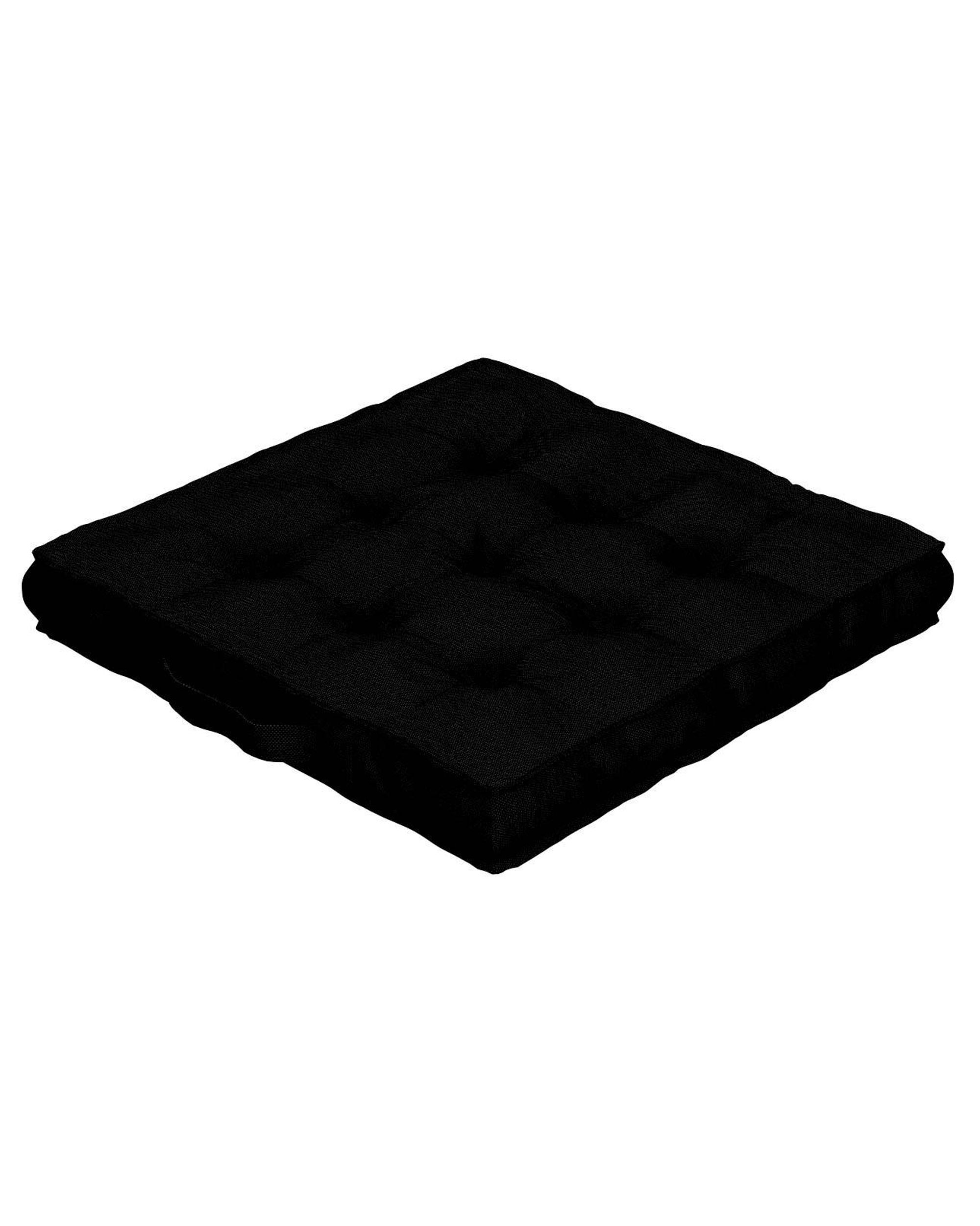 Sitzkissen Jacob mit Handgriff Farbe schwarz Stoff strukturiert