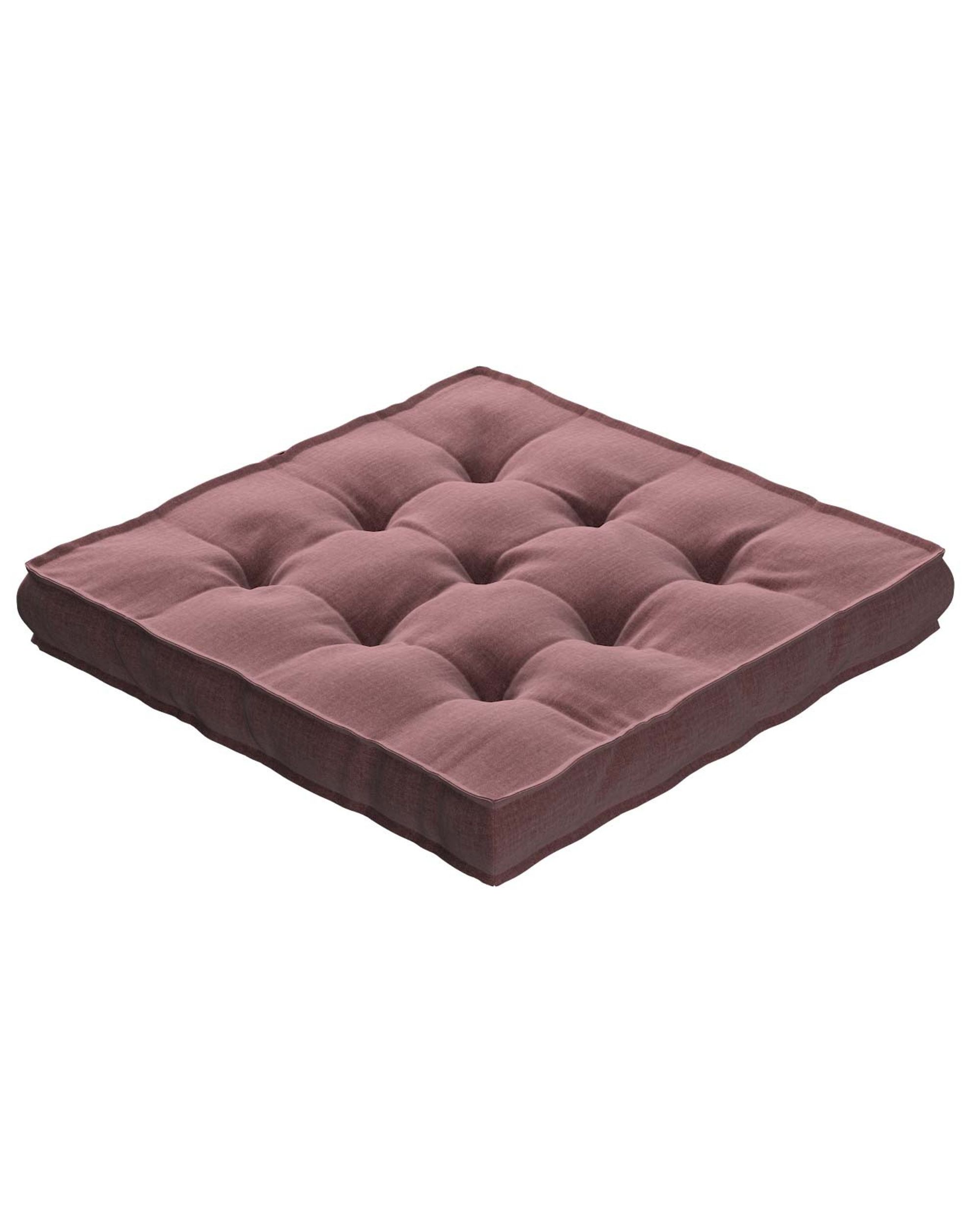 Sitzkissen Jacob mit Handgriff Farbe violett Stoff samt