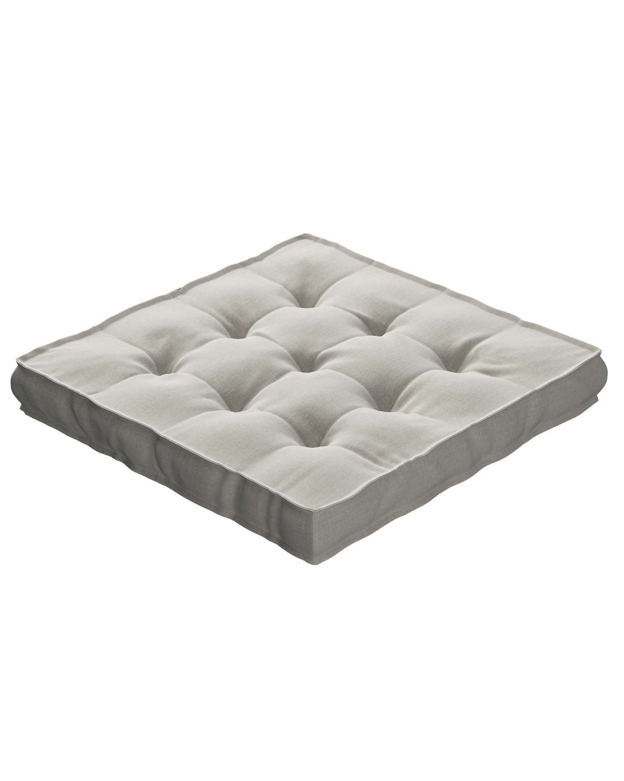 Sitzkissen Jacob mit Handgriff Farbe grau Stoff samt