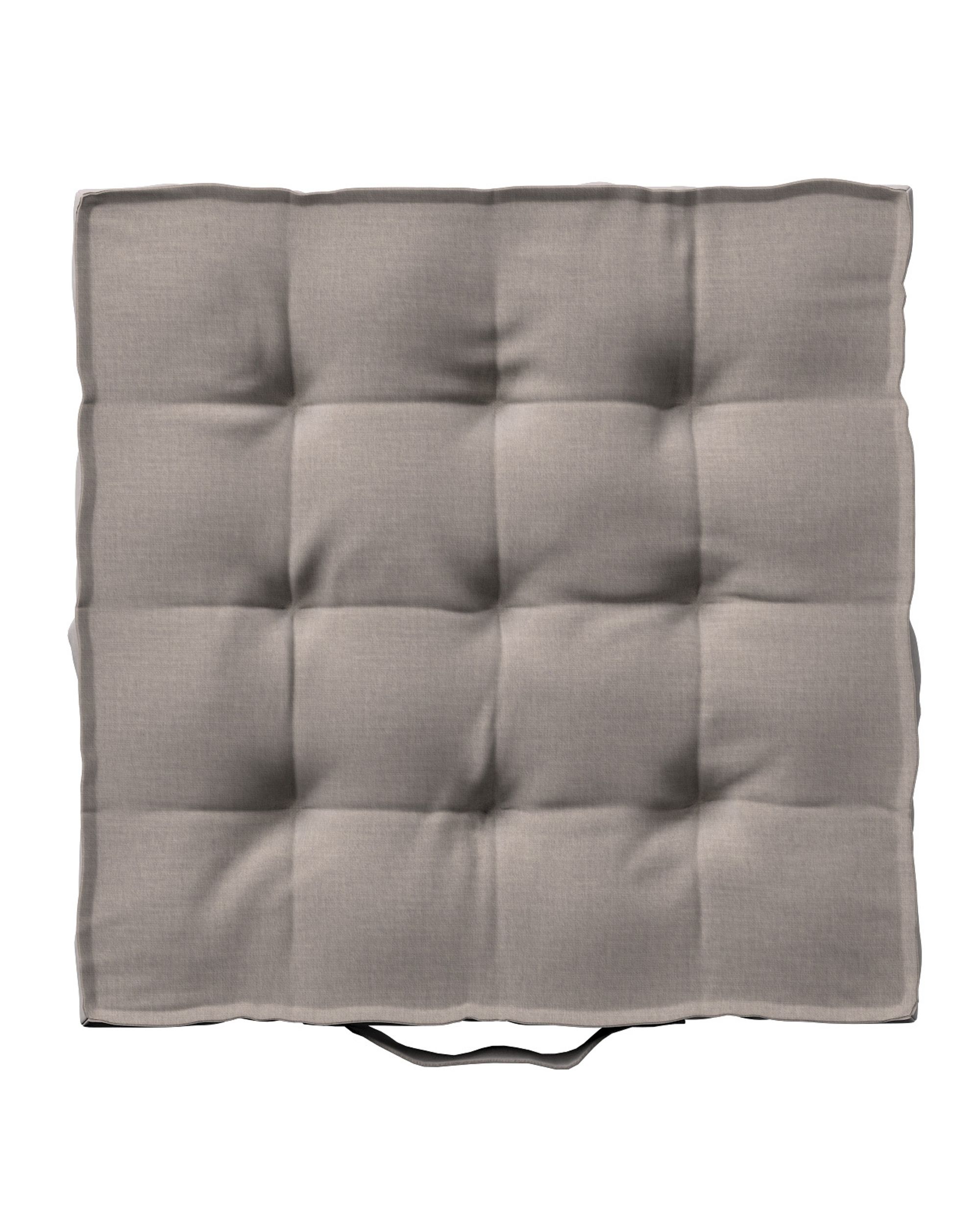 Sitzkissen Jacob mit Handgriff Farbe beige Stoff samt