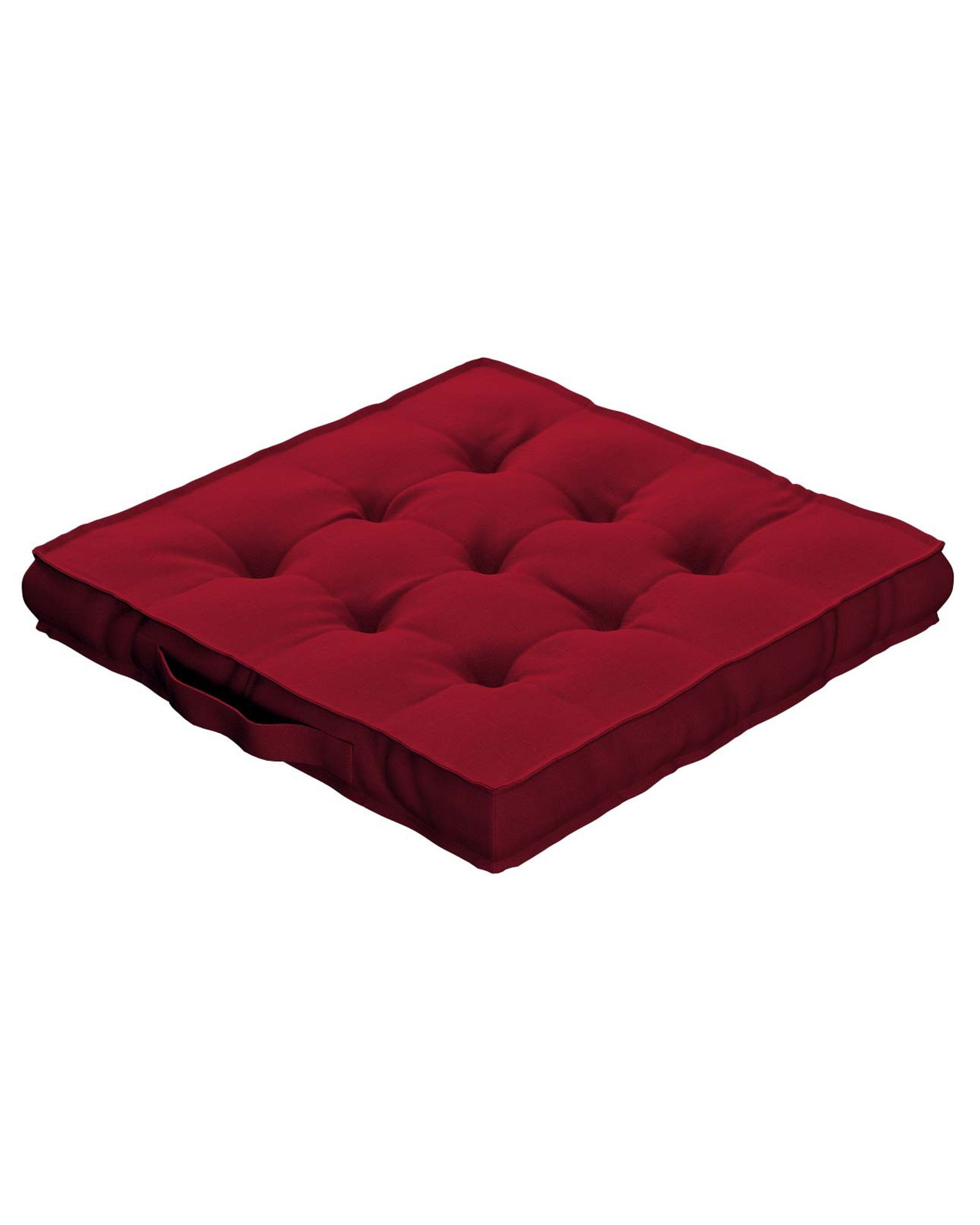 Sitzkissen Jacob mit Handgriff Farbe rot Stoff strukturiert