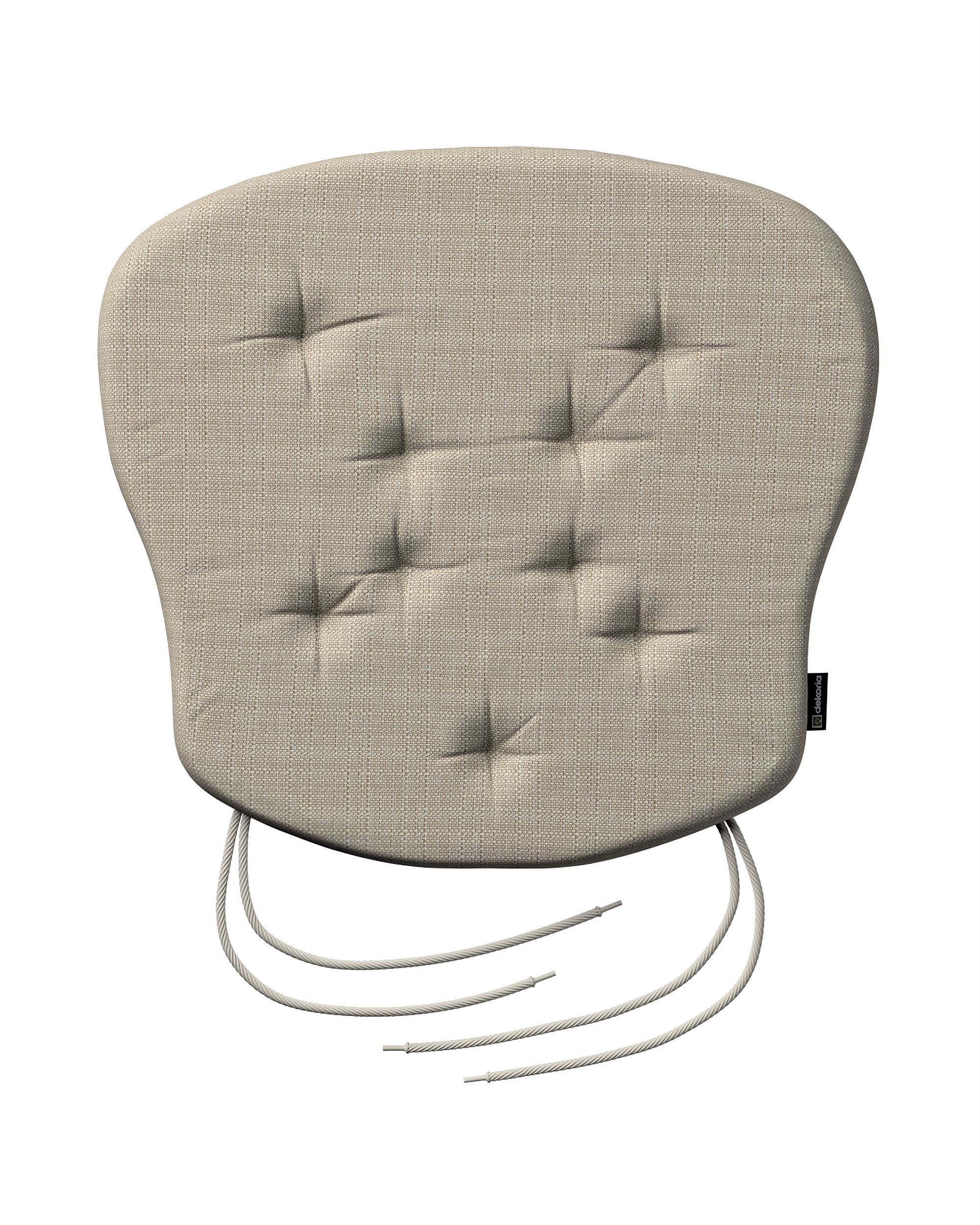 Stuhlkissen Peter mit Bindeschnur Farbe beige Stoff strukturiert