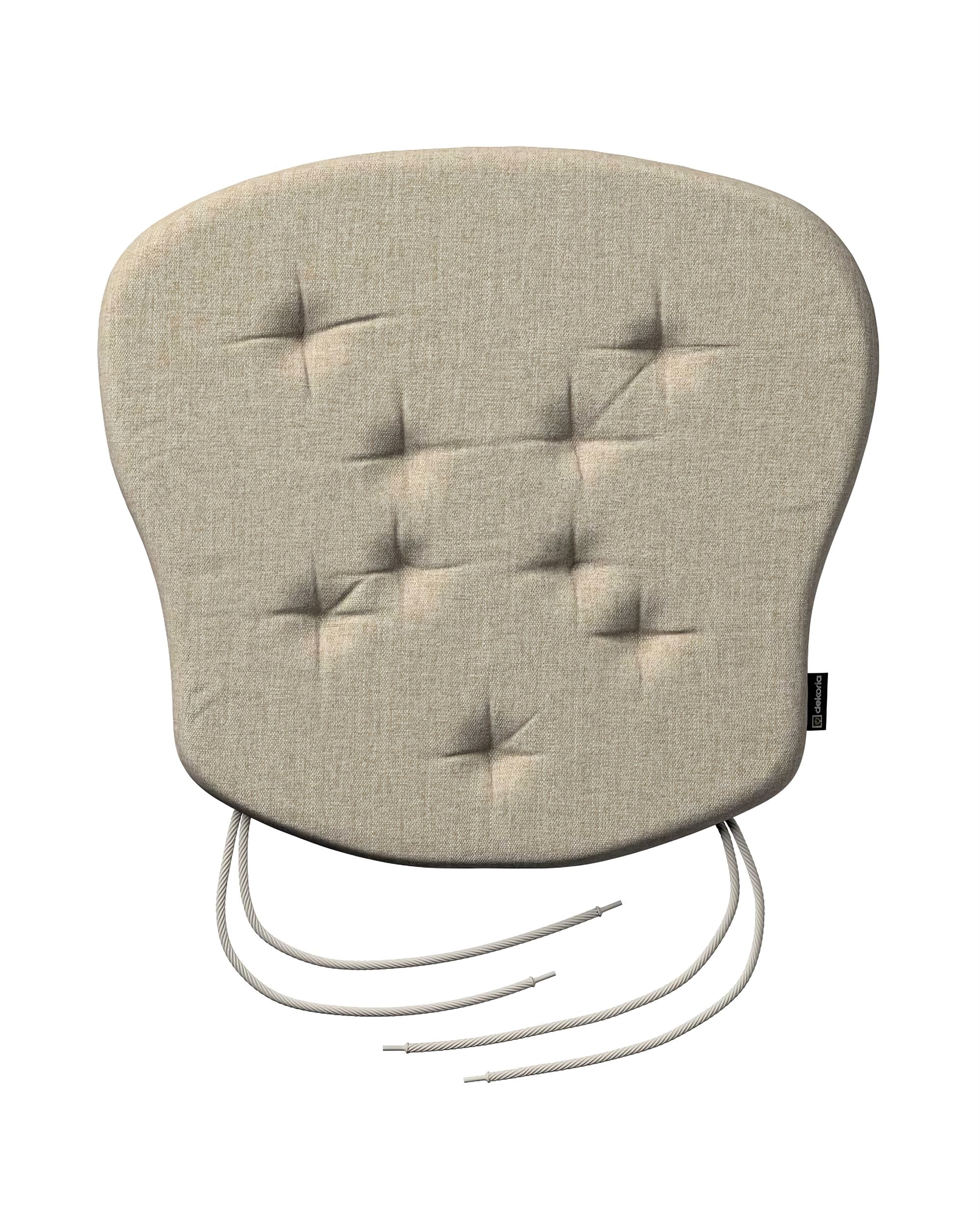 Stuhlkissen Peter mit Bindeschnur Farbe beige Stoff strukturiert