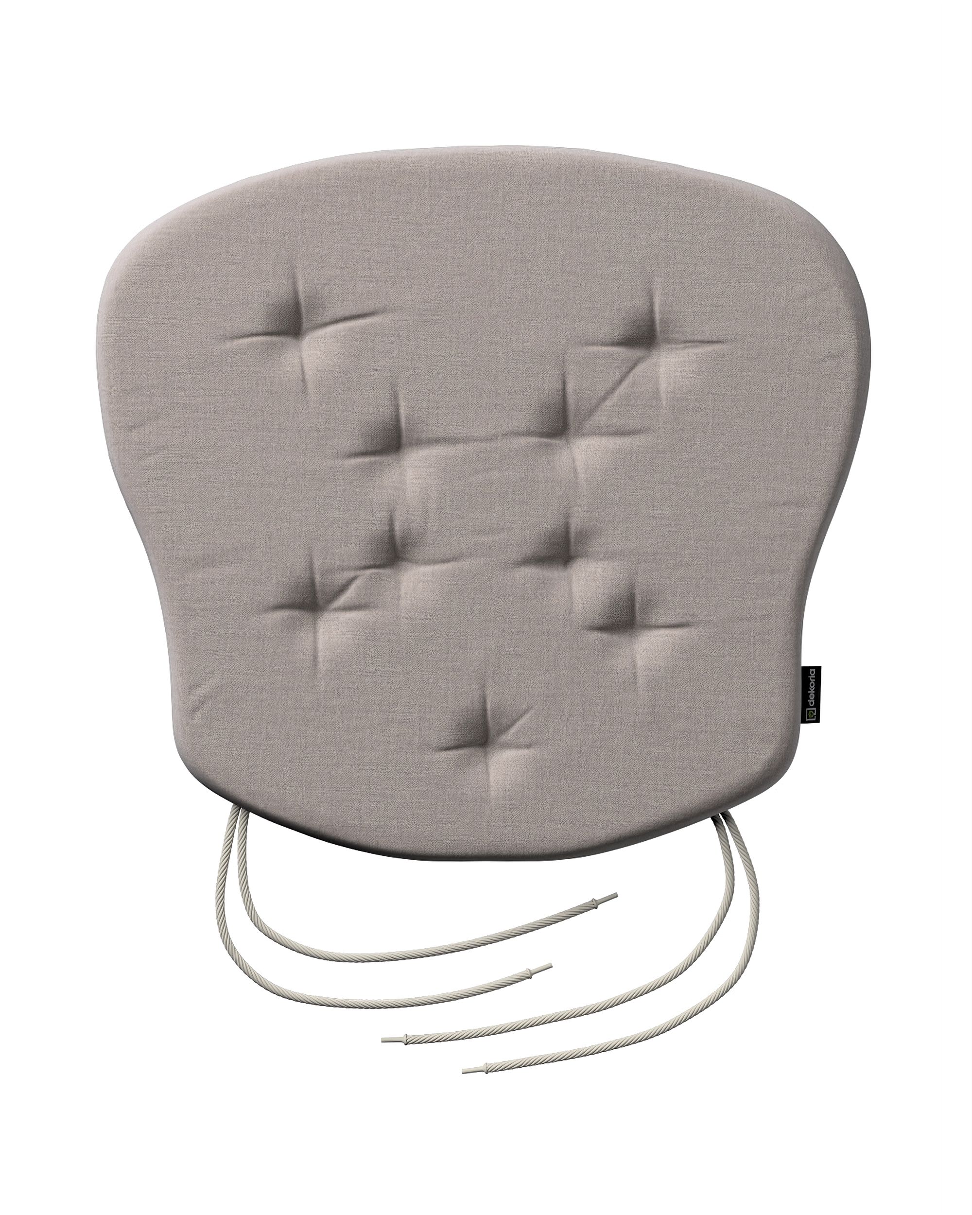 Stuhlkissen Peter mit Bindeschnur Farbe beige Stoff samt