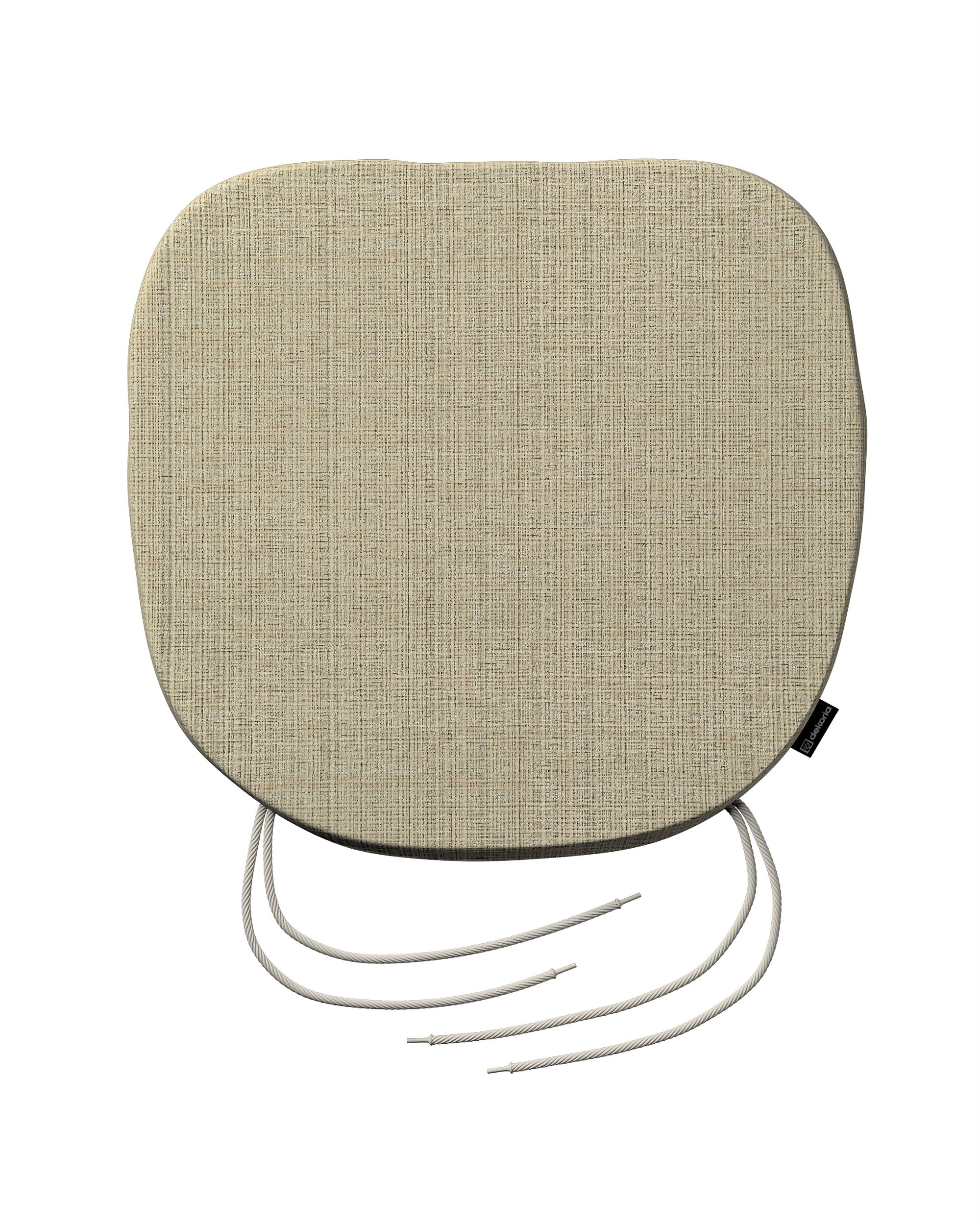 Stuhlkissen Marcus mit Bindeschnur Farbe beige Stoff strukturiert