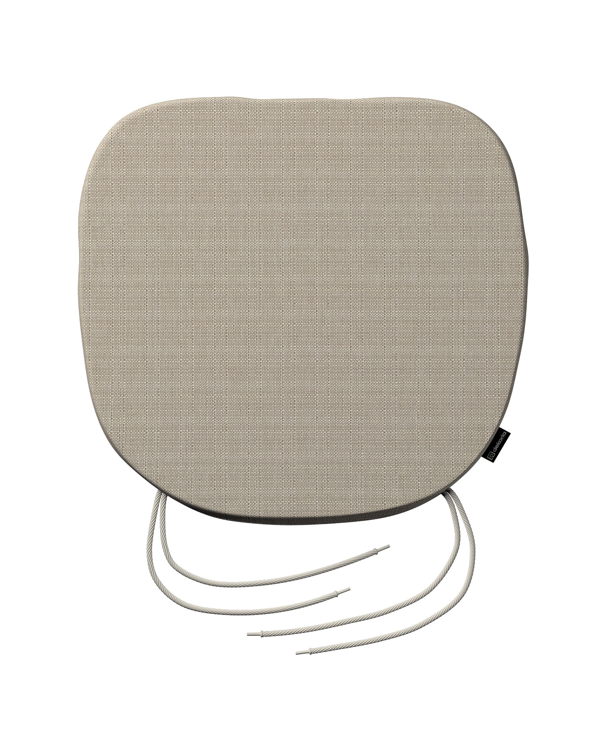 Stuhlkissen Marcus mit Bindeschnur Farbe beige Stoff strukturiert