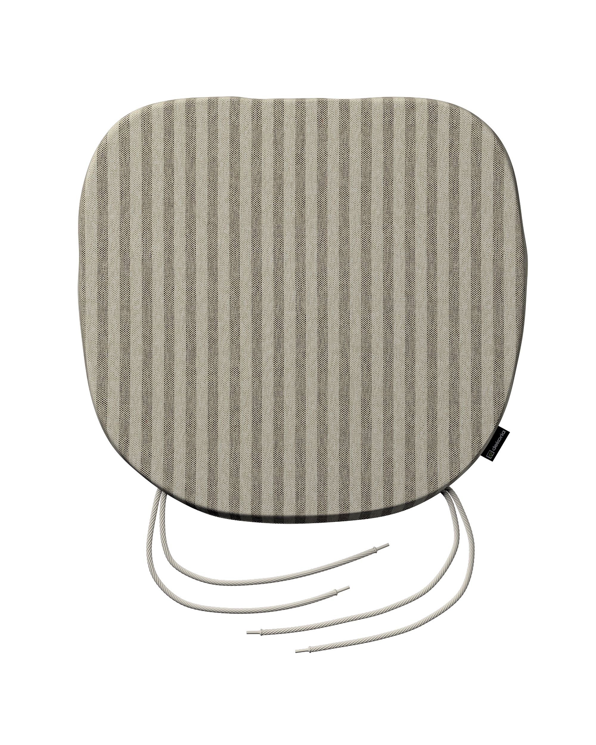 Stuhlkissen Marcus mit Bindeschnur Farbe beige Stoff outdoor, strukturiert, gemustert
