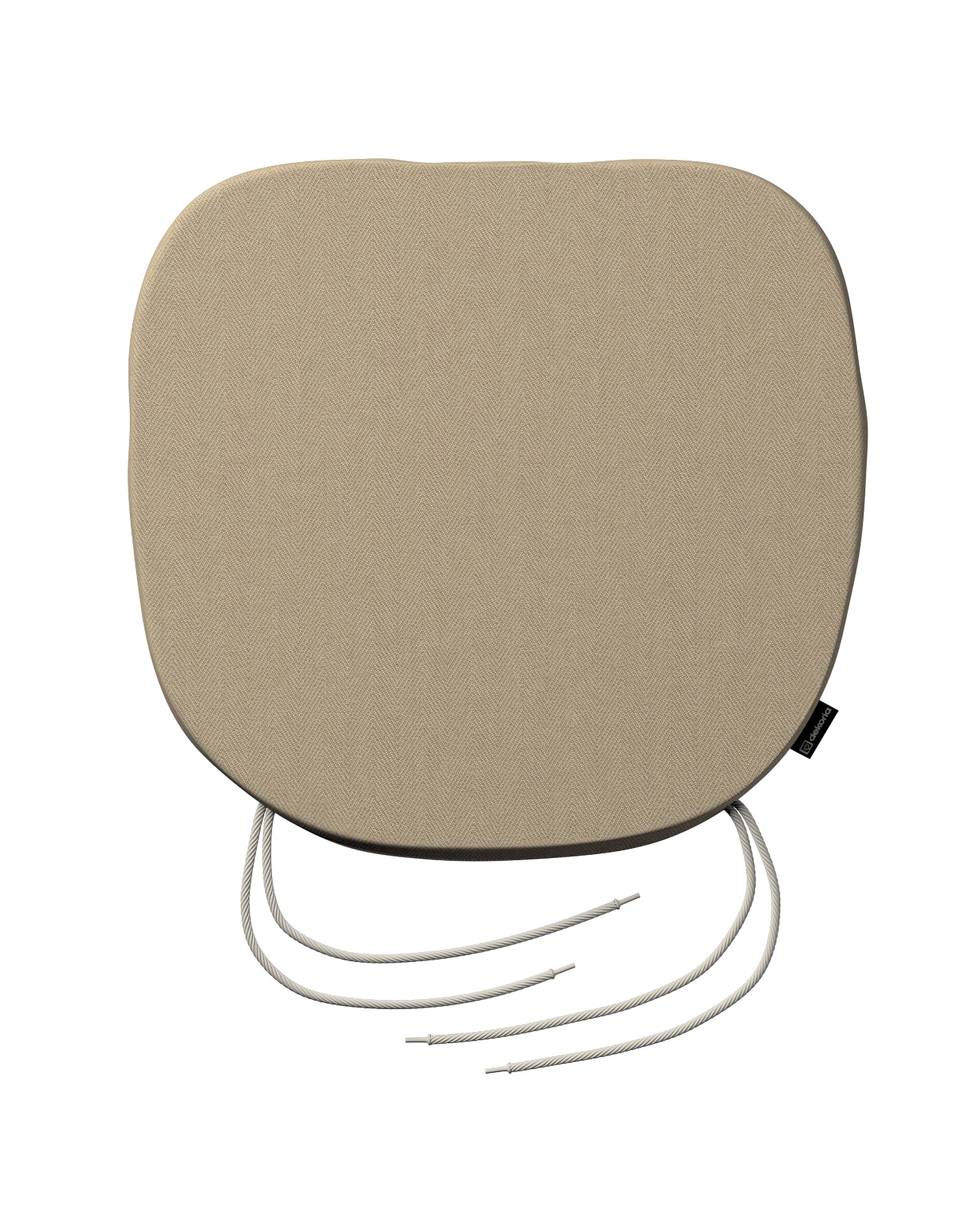 Stuhlkissen Marcus mit Bindeschnur Farbe beige Stoff outdoor, strukturiert