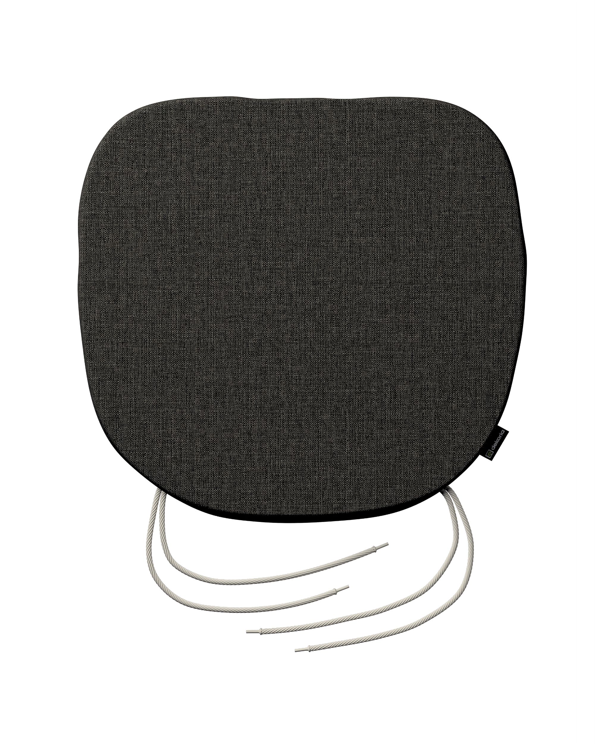 Stuhlkissen Marcus mit Bindeschnur Farbe braun Stoff outdoor, strukturiert
