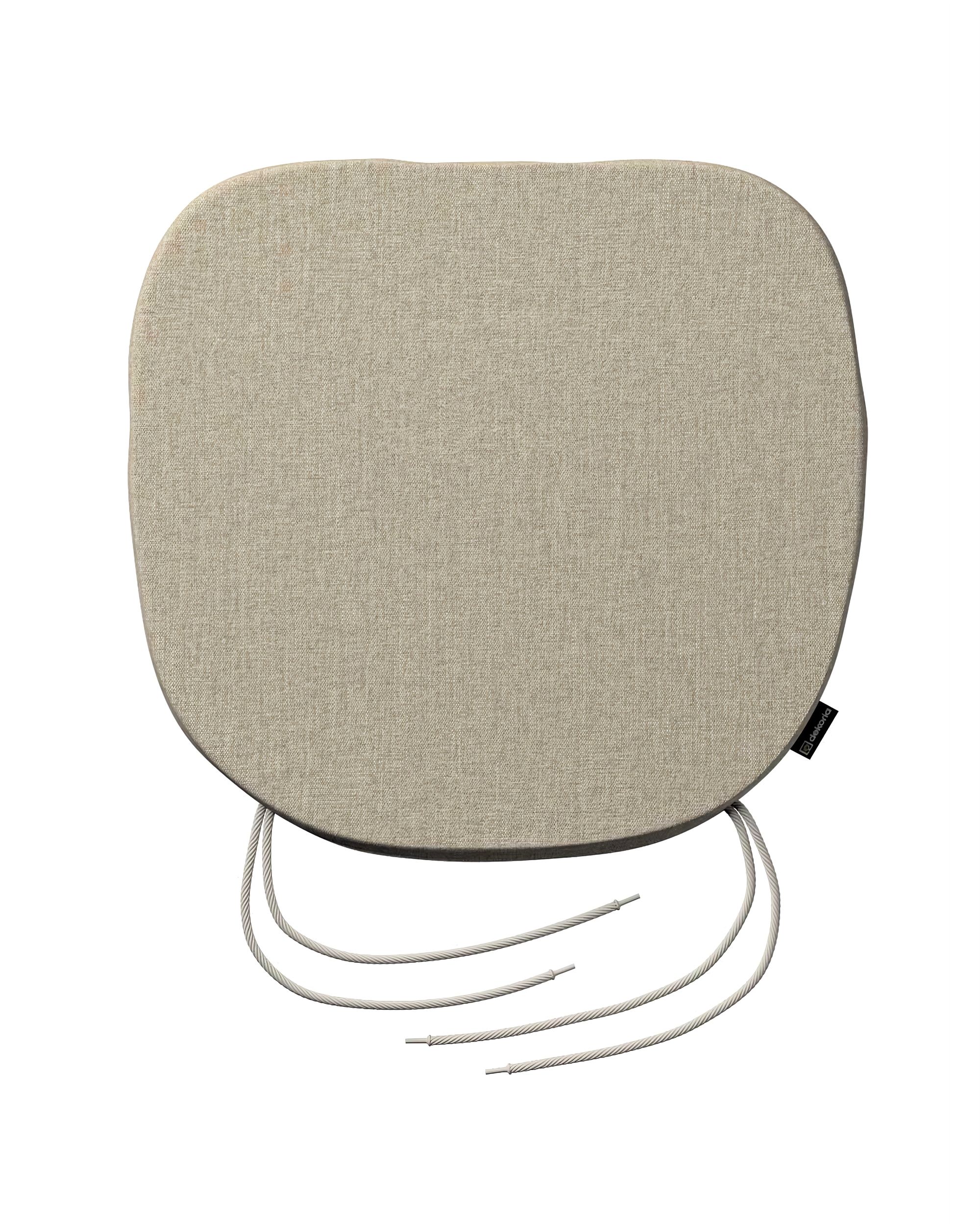 Stuhlkissen Marcus mit Bindeschnur Farbe beige Stoff strukturiert