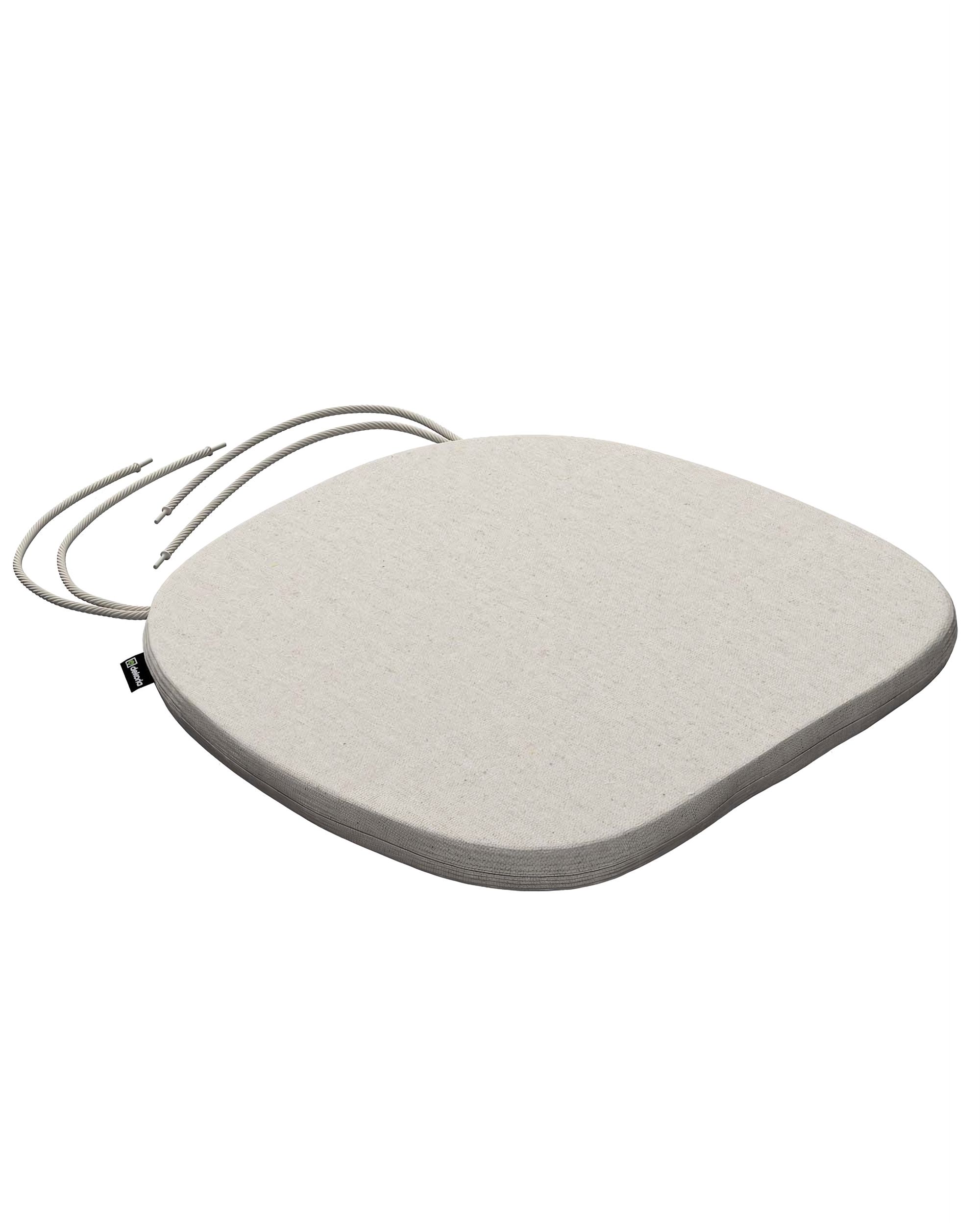 Stuhlkissen Marcus mit Bindeschnur Farbe beige