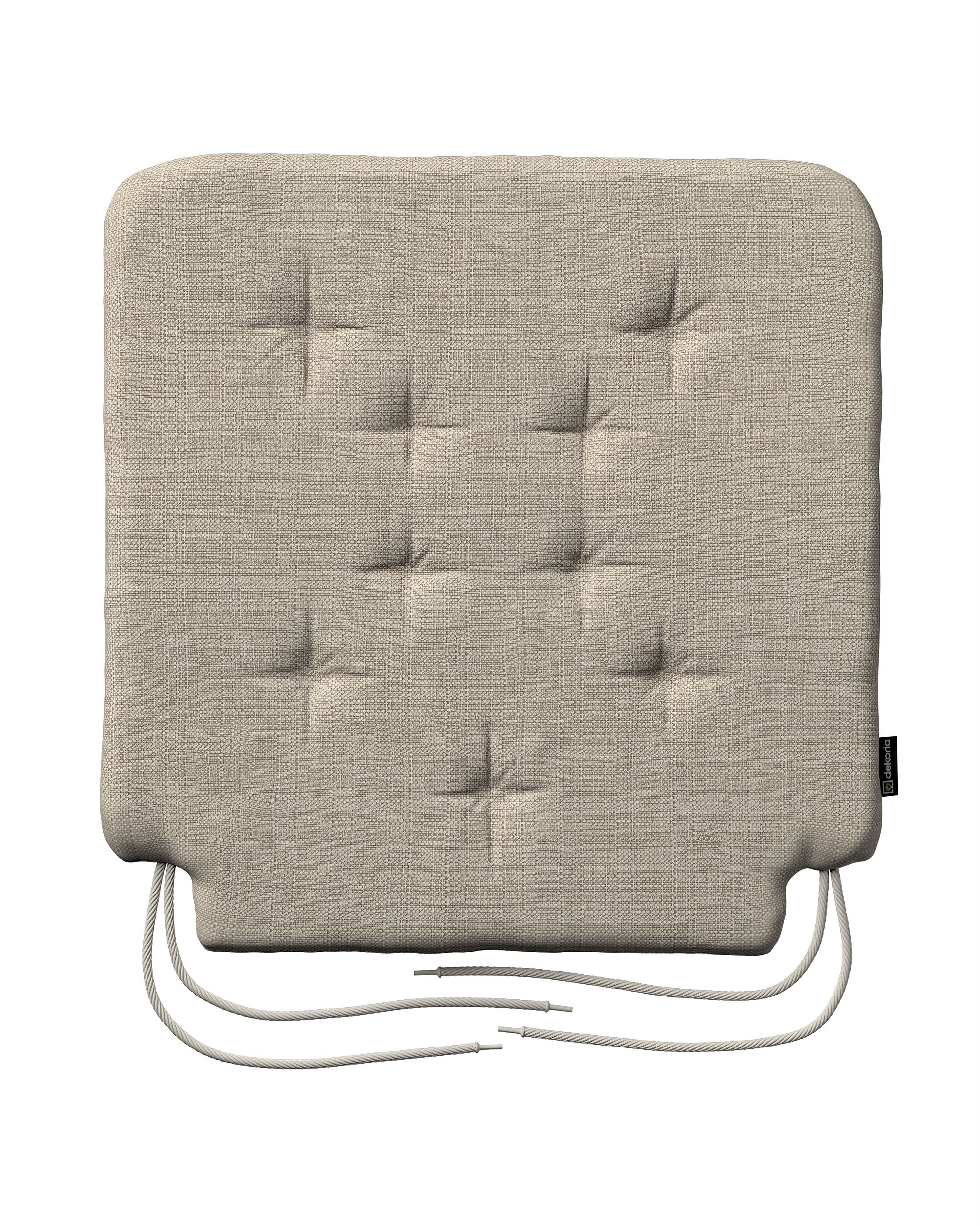 Stuhlkissen Christoph mit Bindeschnur Farbe beige Stoff strukturiert