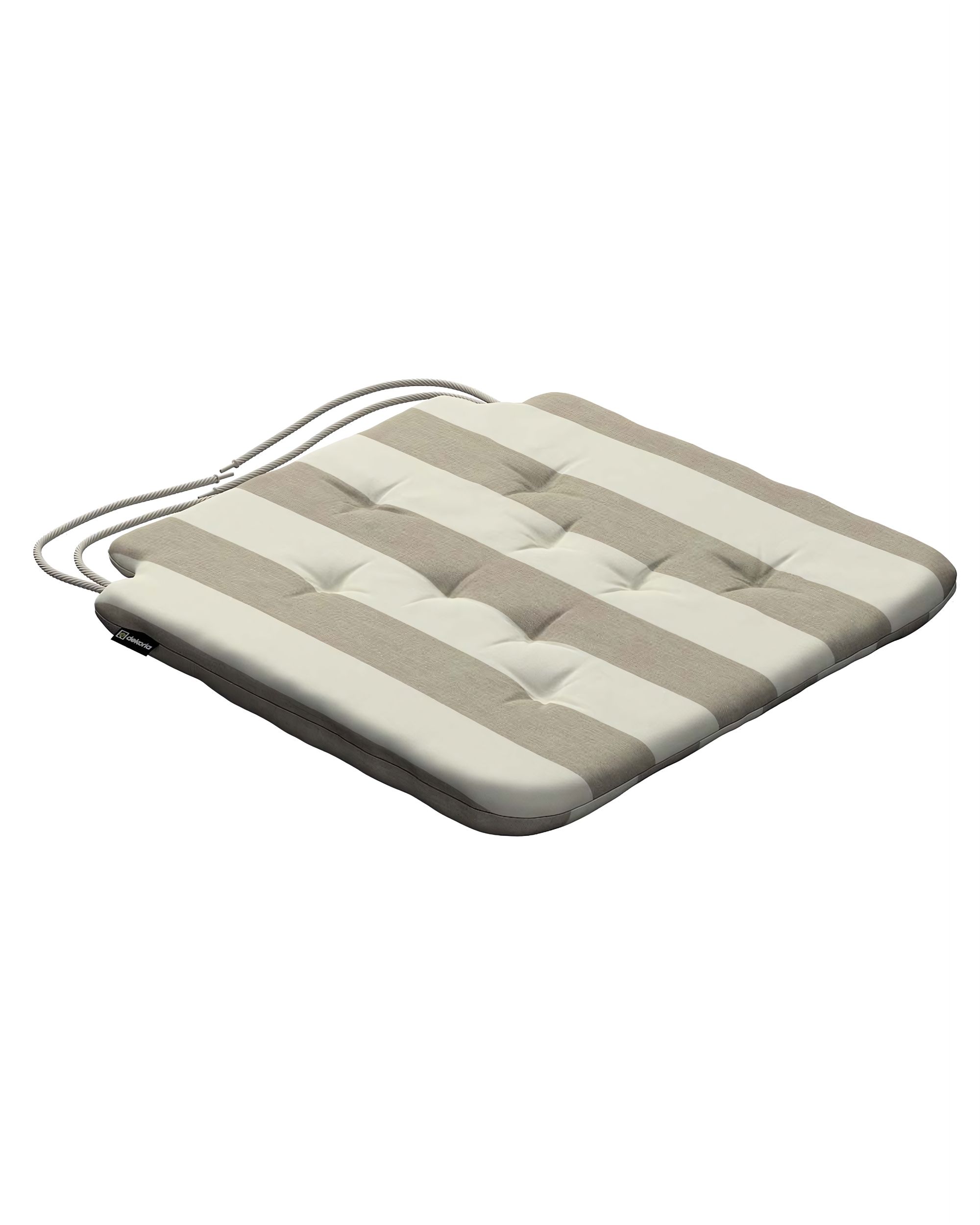 Stuhlkissen Christoph mit Bindeschnur Farbe beige Stoff gemustert