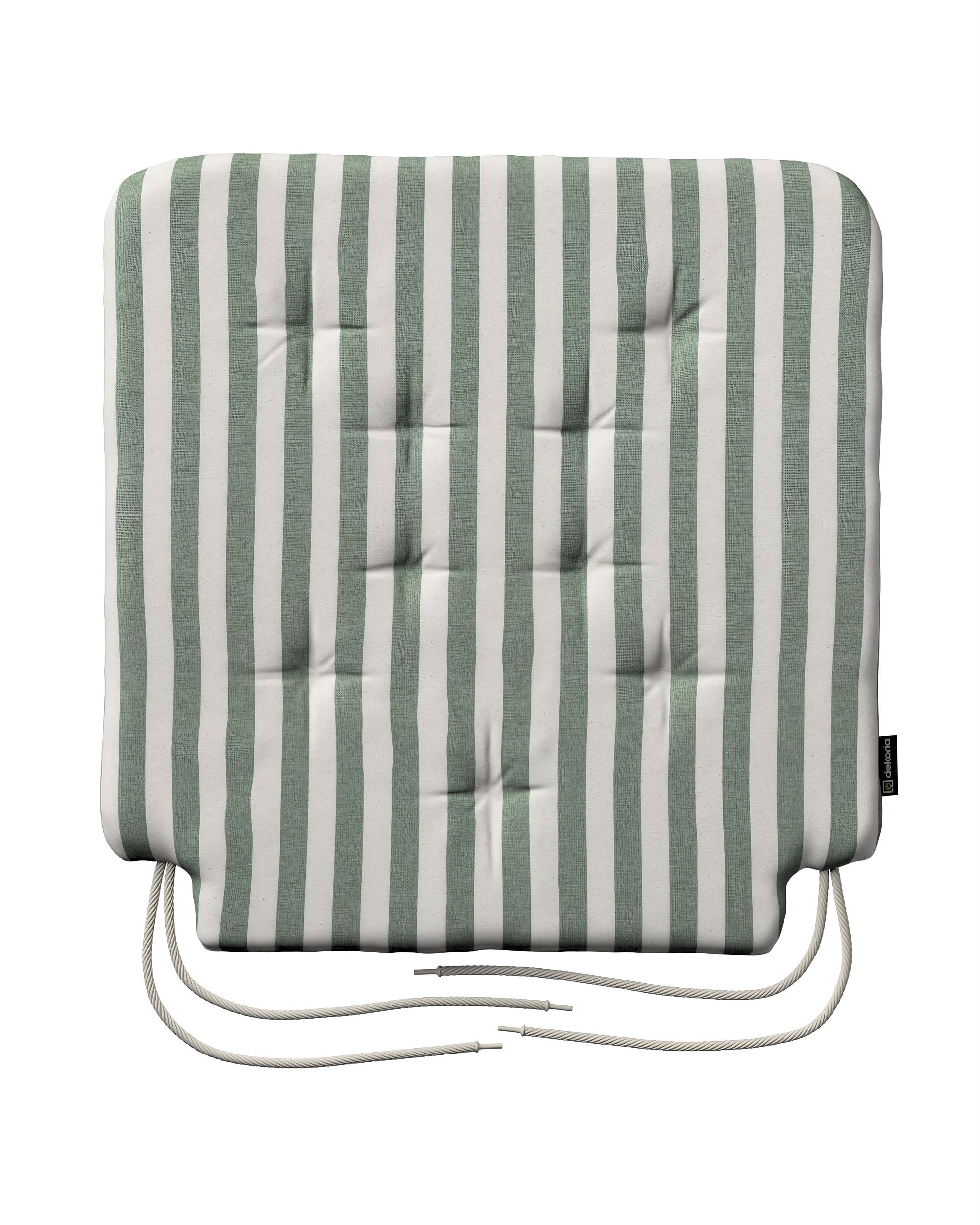 Stuhlkissen Christoph mit Bindeschnur Farbe grün Stoff gemustert