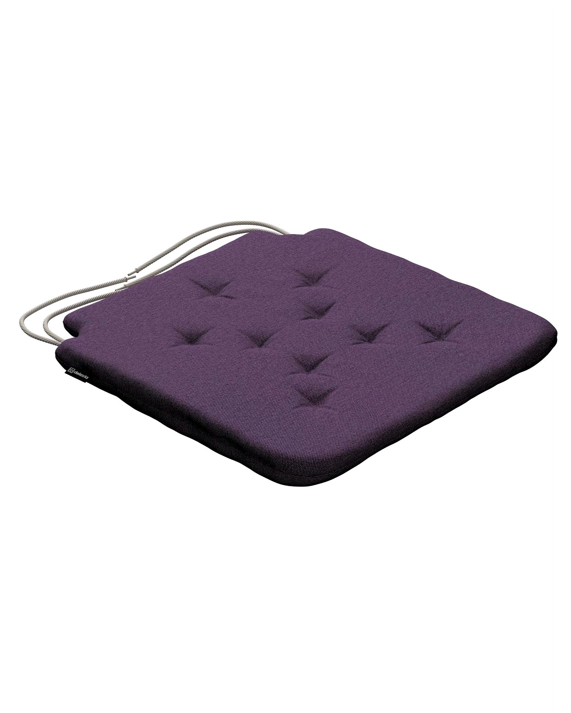 Stuhlkissen Christoph mit Bindeschnur Farbe violett Stoff strukturiert